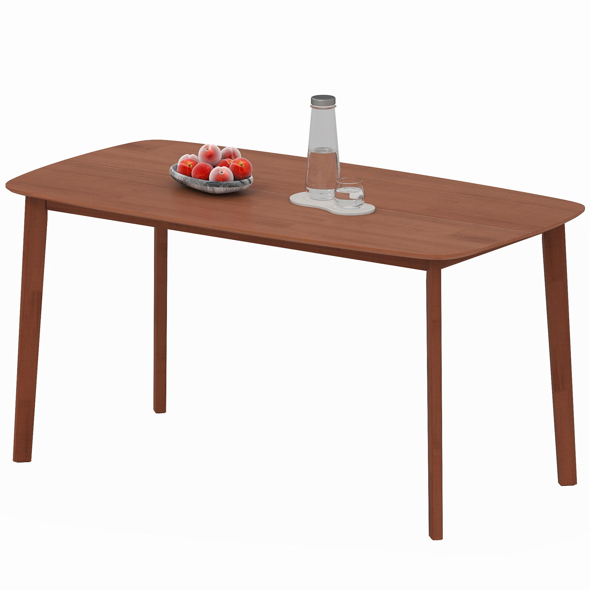 HOMCOM Eettafel, Landhuisstijl, Gelakte Oppervlakte, Hout, 150 x 80 cm, Bruin