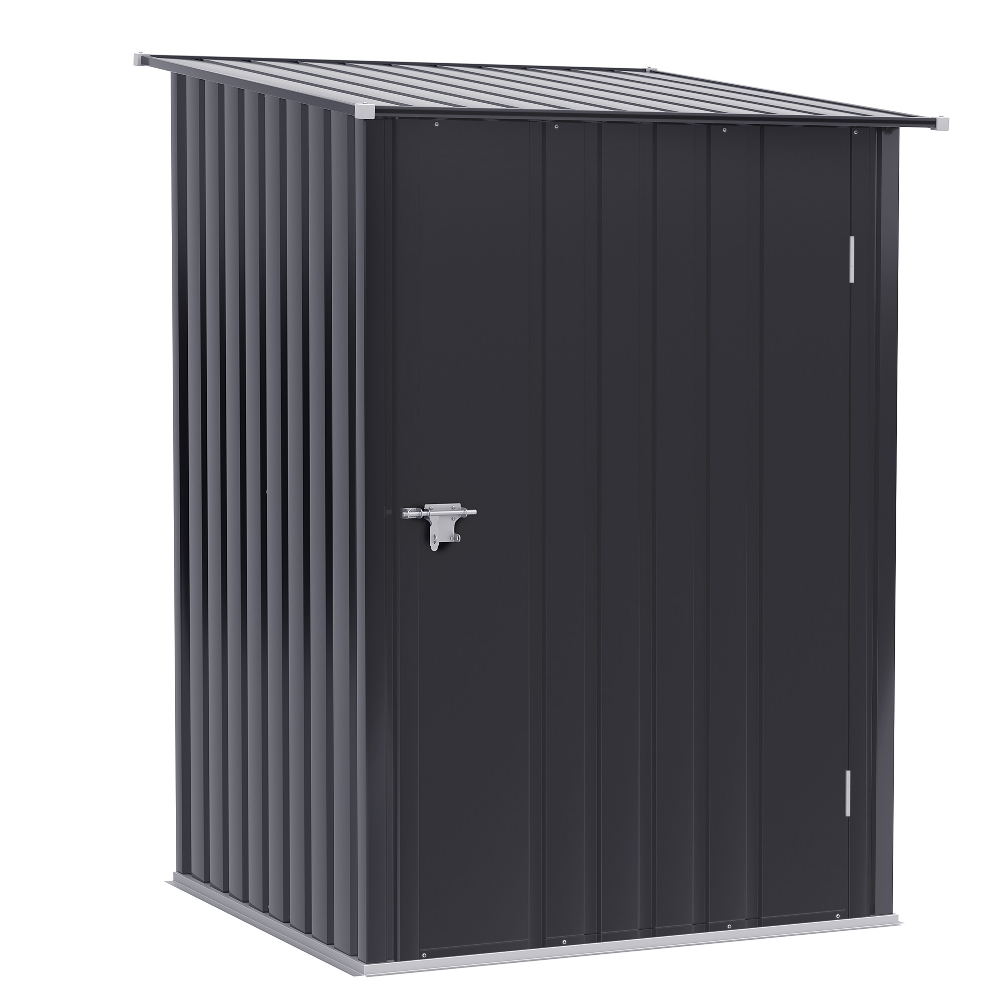 Outsunny Tuinhuis Metaal, Roestvrij en Condensatie Bestrijding voor Huis,100x103x160 cm, Donkergrijs