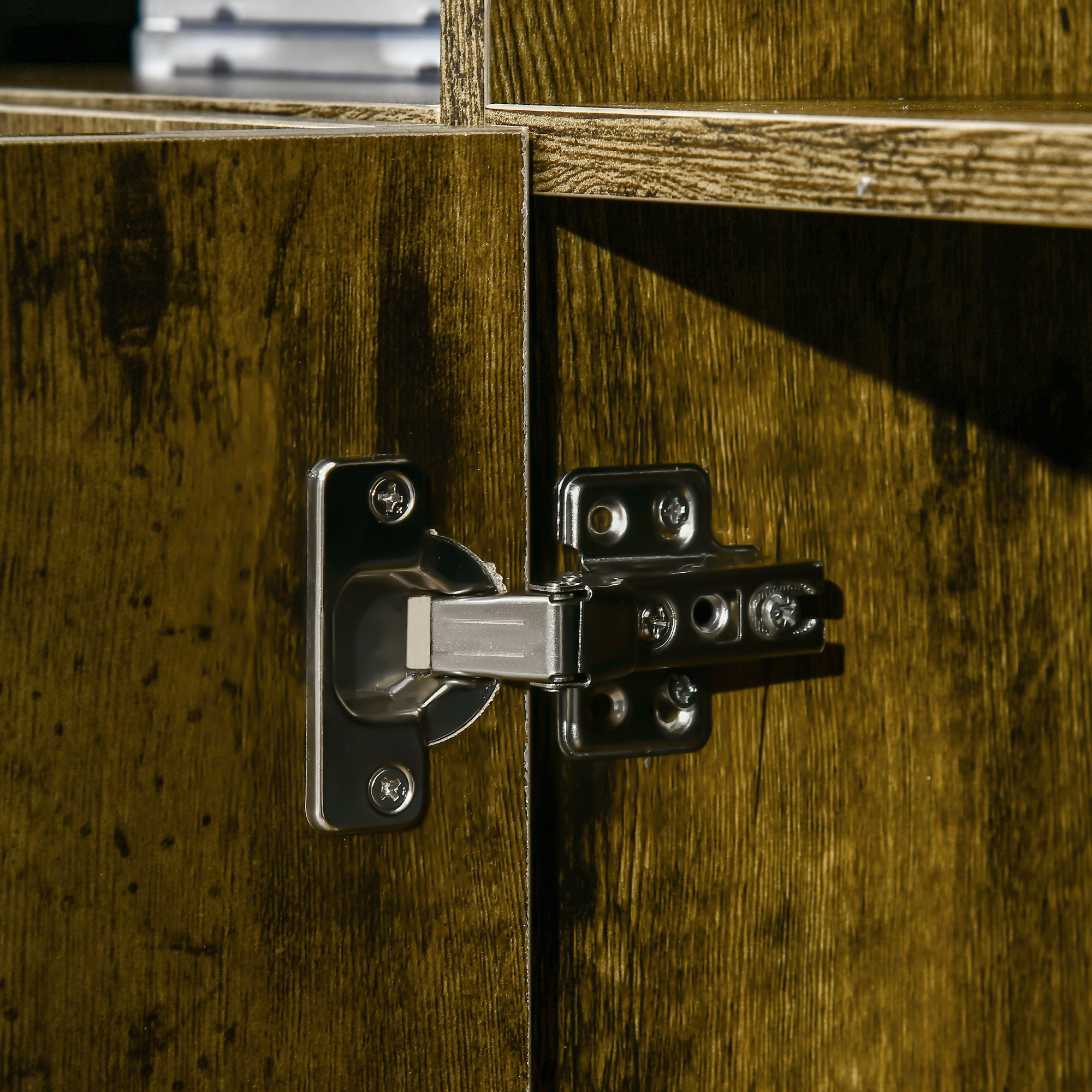 HOMCOM keukenkast dressoir opbergkast rustiek bruin + zwart