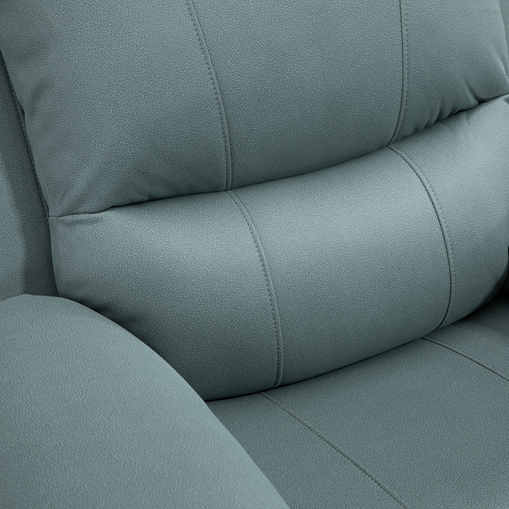 HOMCOM fauteuil met kantelverstelling tot 135°, 360 graden draaibaar, 93 cm x 100 cm x 98 cm, stalen frame, groen