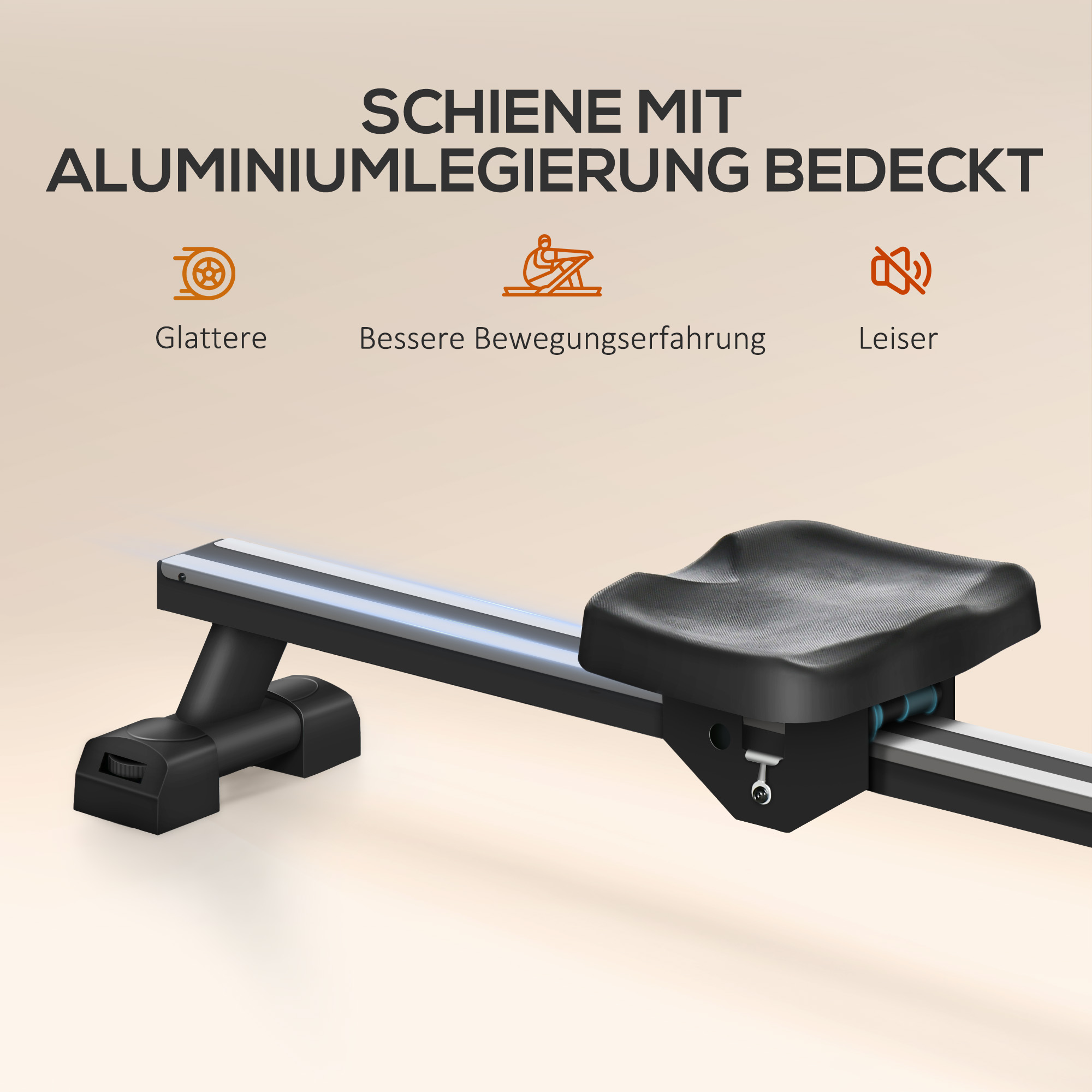 SPORTNOW Waterroeimachine, opvouwbaar, 6 weerstanden, display, mobielhouder, tot 120kg, metalen frame, Zwart