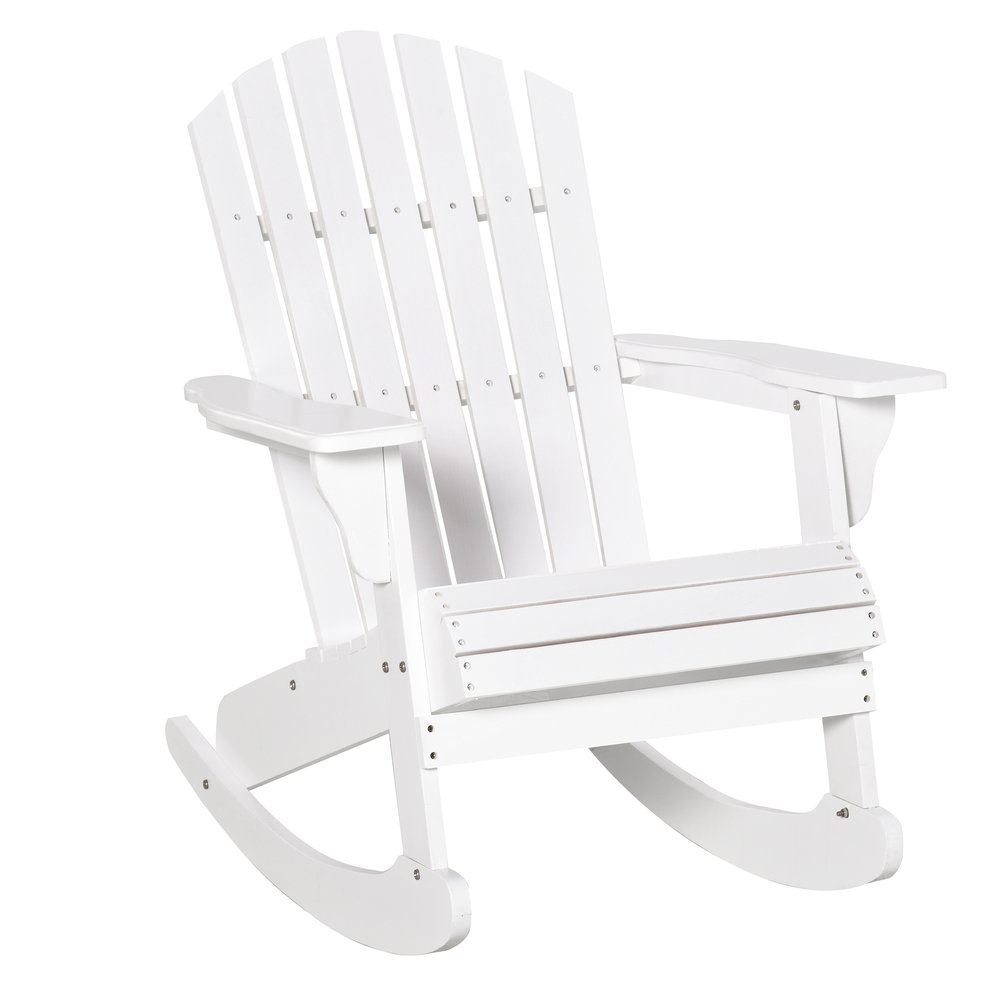 Outsunny adirondack tuinstoel wit 77 x 94 x 97 cm