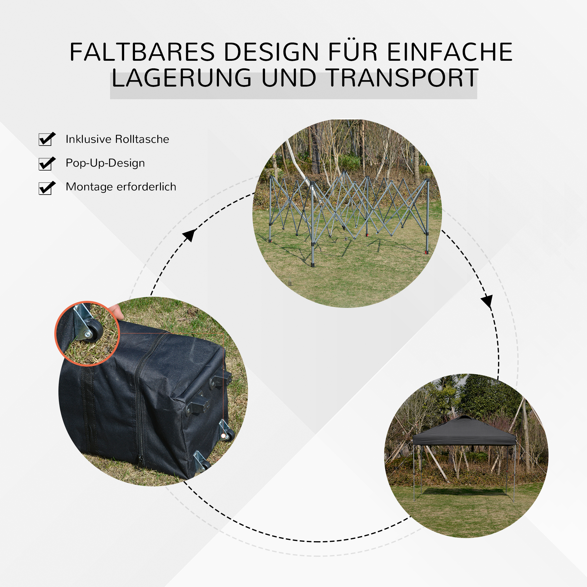 Outsunny tuinpaviljoen partytent