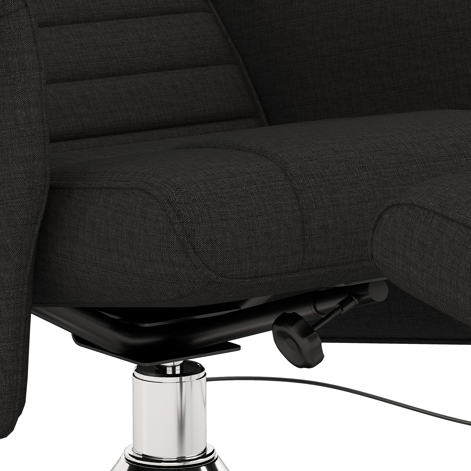 HOMCOM Massagesessel met Kruk, Kantelbare Rugleuning, 78 x 95 x 88 cm, Zwart