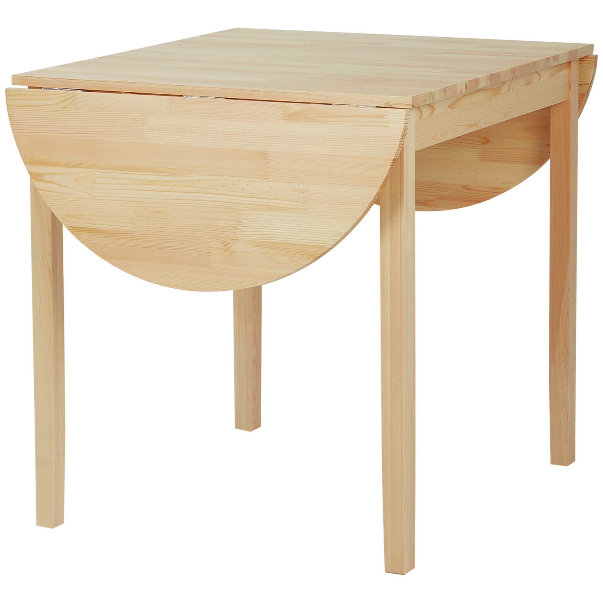 HOMCOM Opklapbare Houten Eettafel Keukentafel voor 6 Personen met Drop-Leaf-Design 140 x 70 x 75 cm Natuurhout