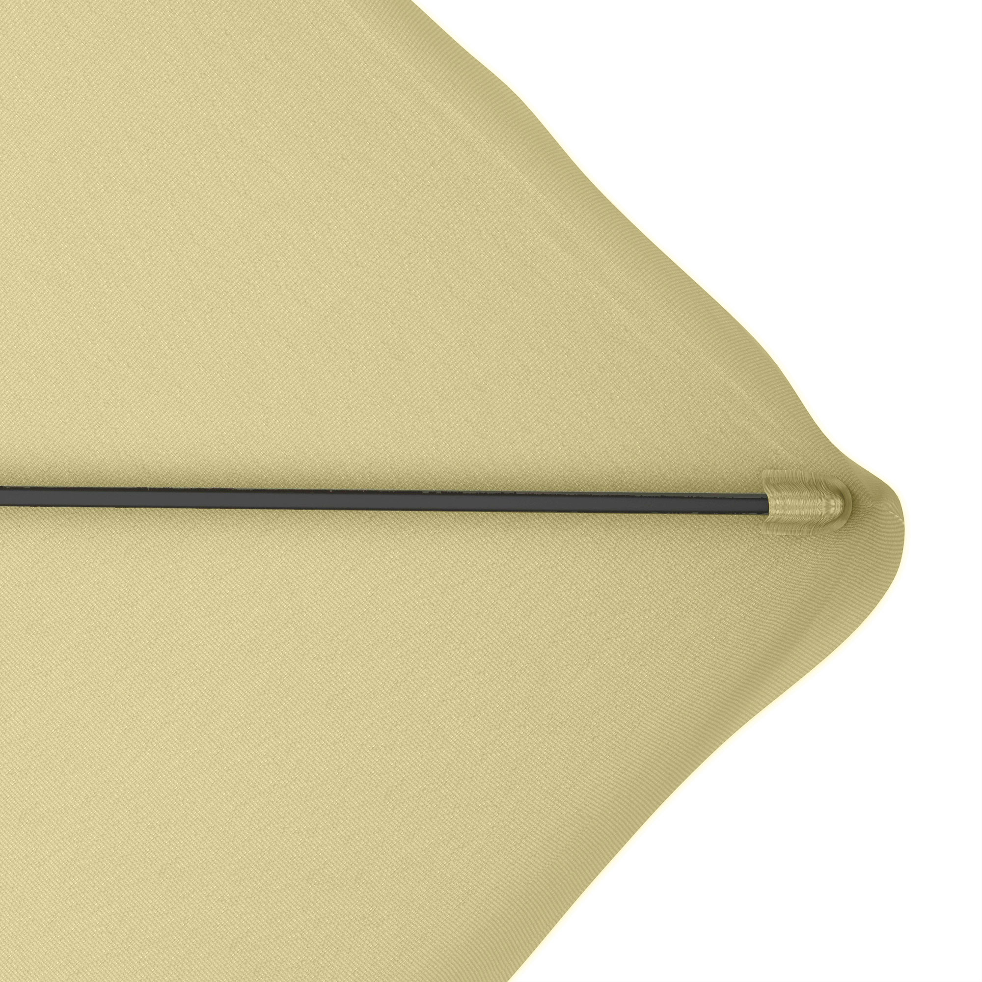 Outsunny Tuinparasol, zweefparasol, decoratieve rand, ventilatiedak, metalen frame, 2,4x2,4x2,6m, Beige