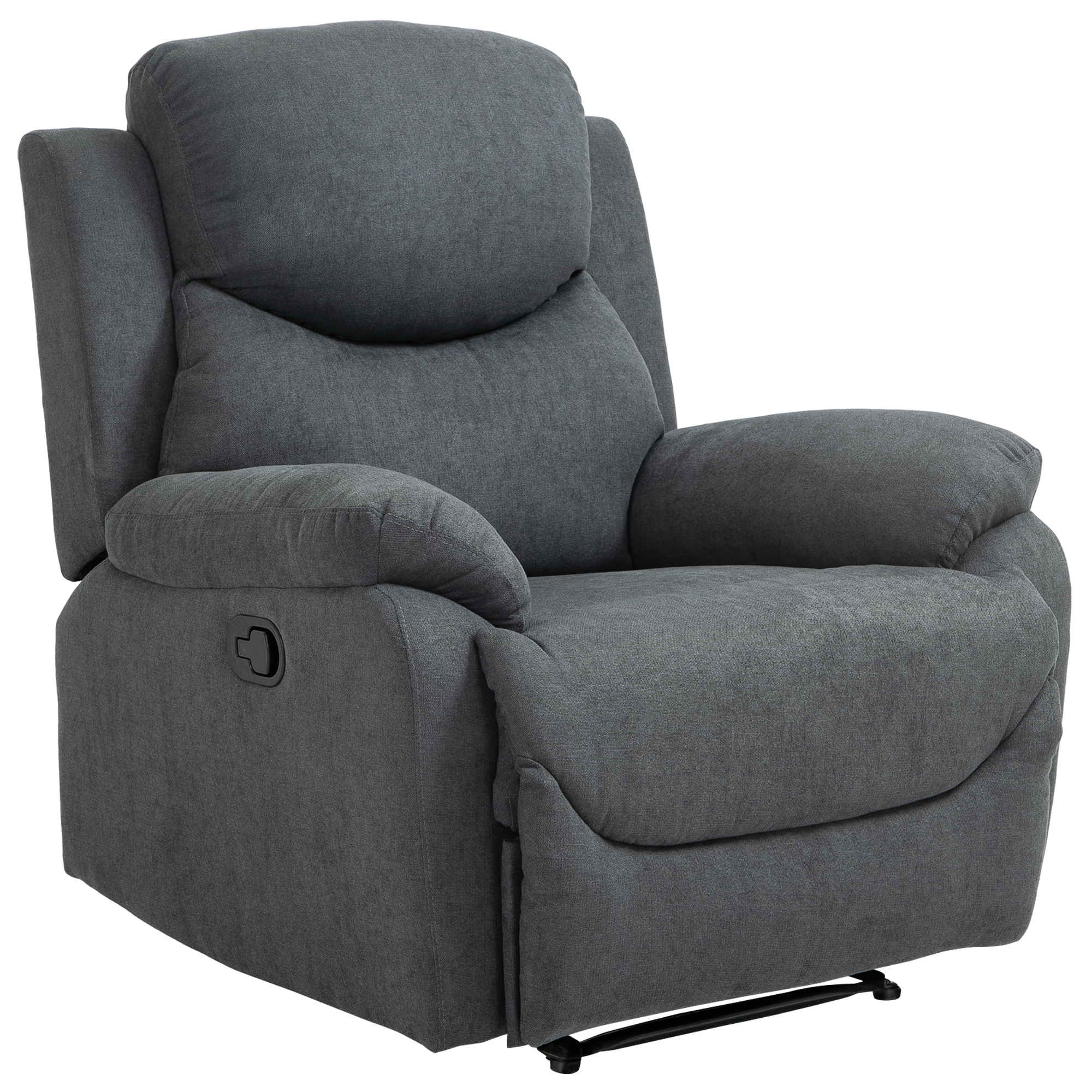 HOMCOM Relaxstoel, ligstoel, 150° kantelbaar, Donkergrijs