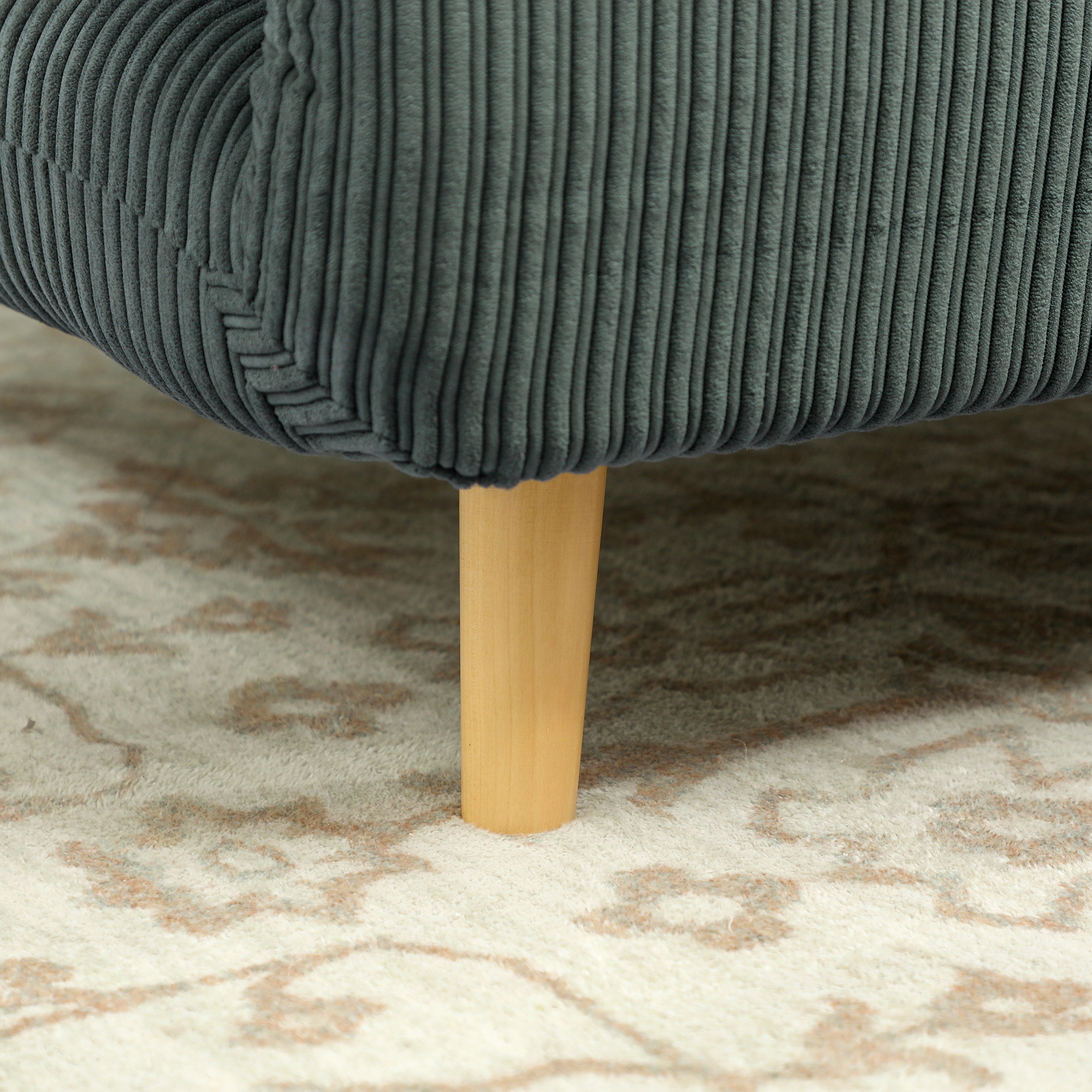 HOMCOM 2-in-1 Slaapfauteuil en Gastenbed, Verstelbare Hoofdsteun Ribfluweel 82 cm x 89 cm x 83 cm Groen