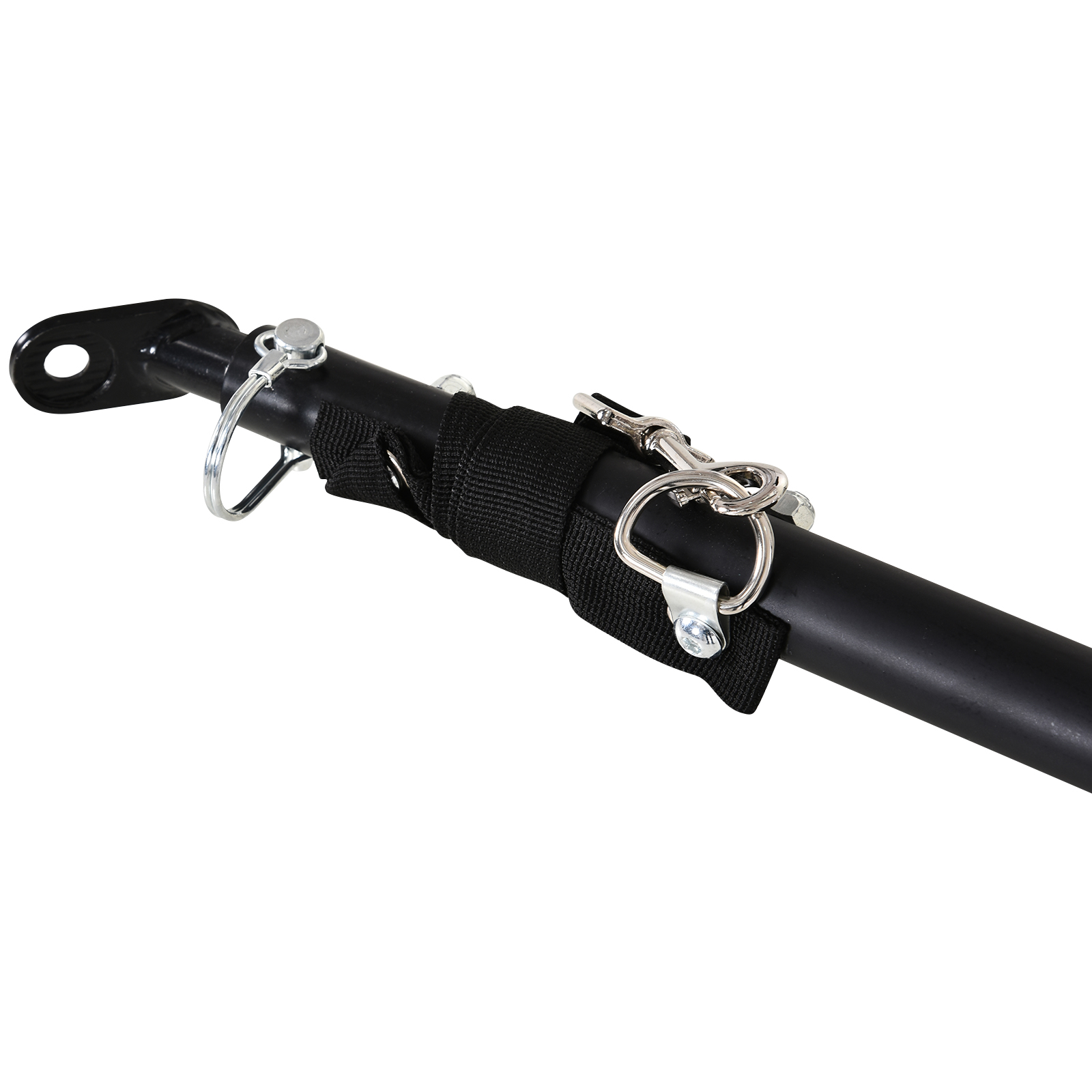 HOMCOM Fietskar Aanhangwagen voor fiets 40 kg laadvermogen Transportkar Handkar Trekhaak Staal Zwart 139 x 71,5 x 49 cm