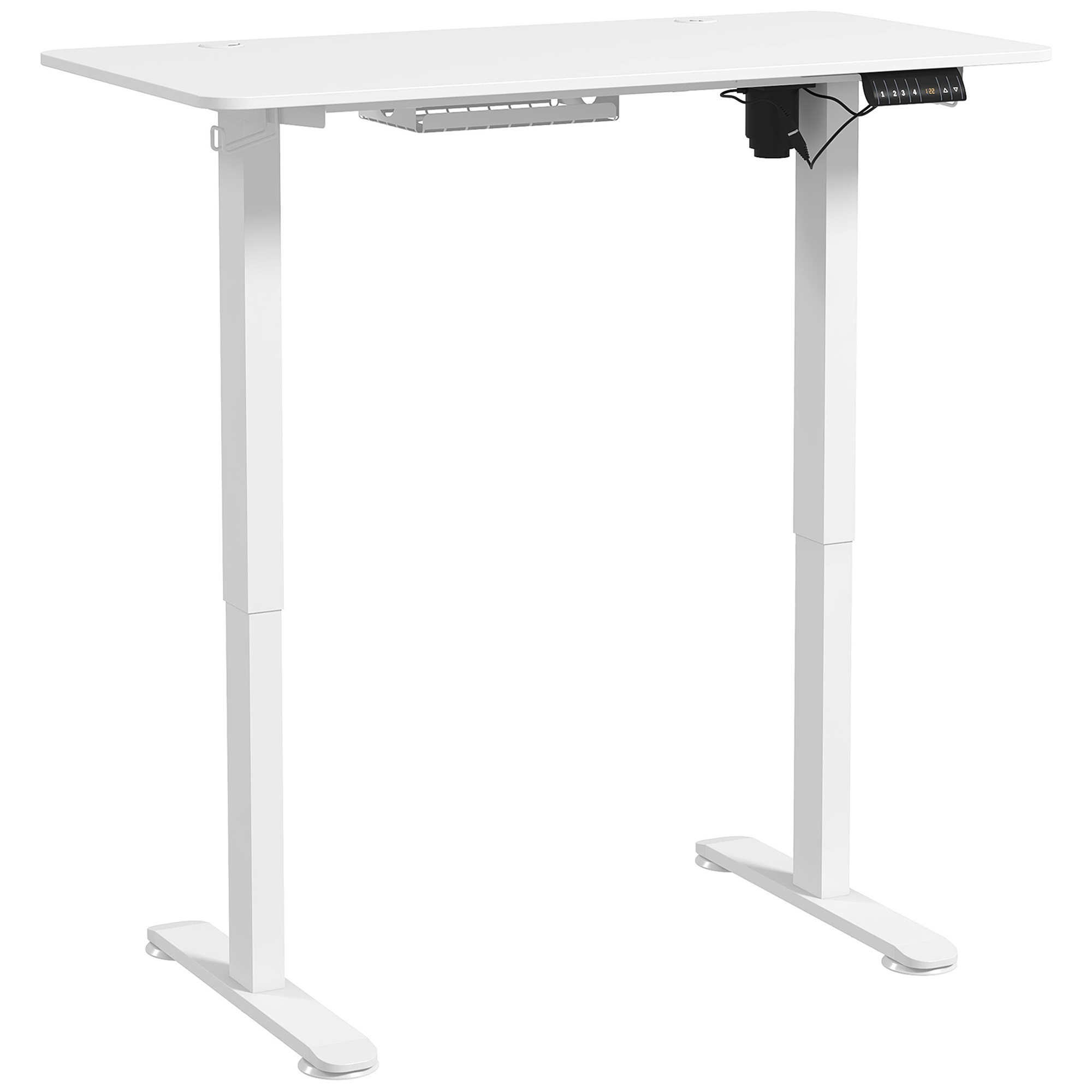 Vinsetto Sta-bureau, in hoogte verstelbaar, 120x60x72-116cm, Wit
