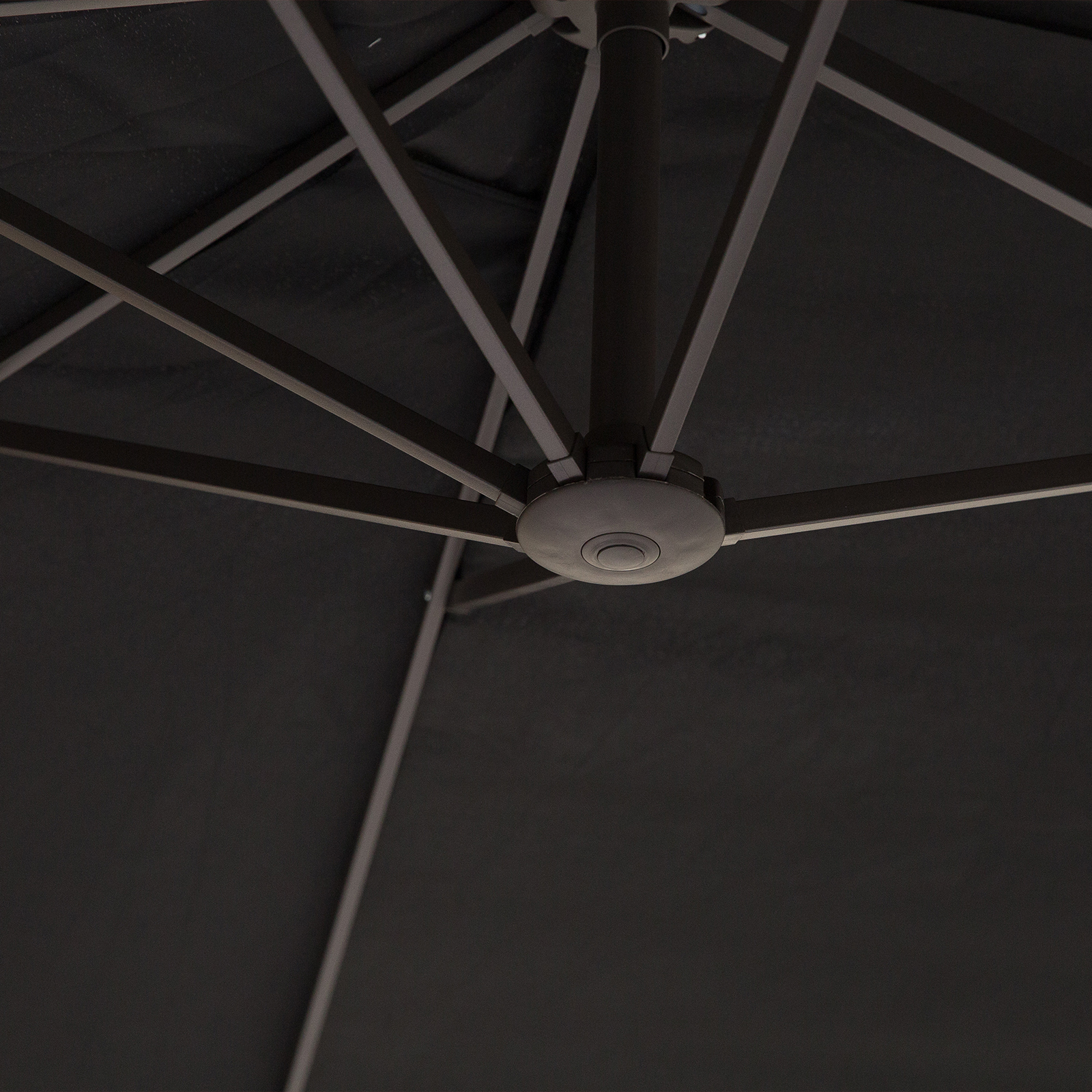 Outsunny parasol met zwengel tuinparasol dubbele marktparasol 460 x 270 cm zwart