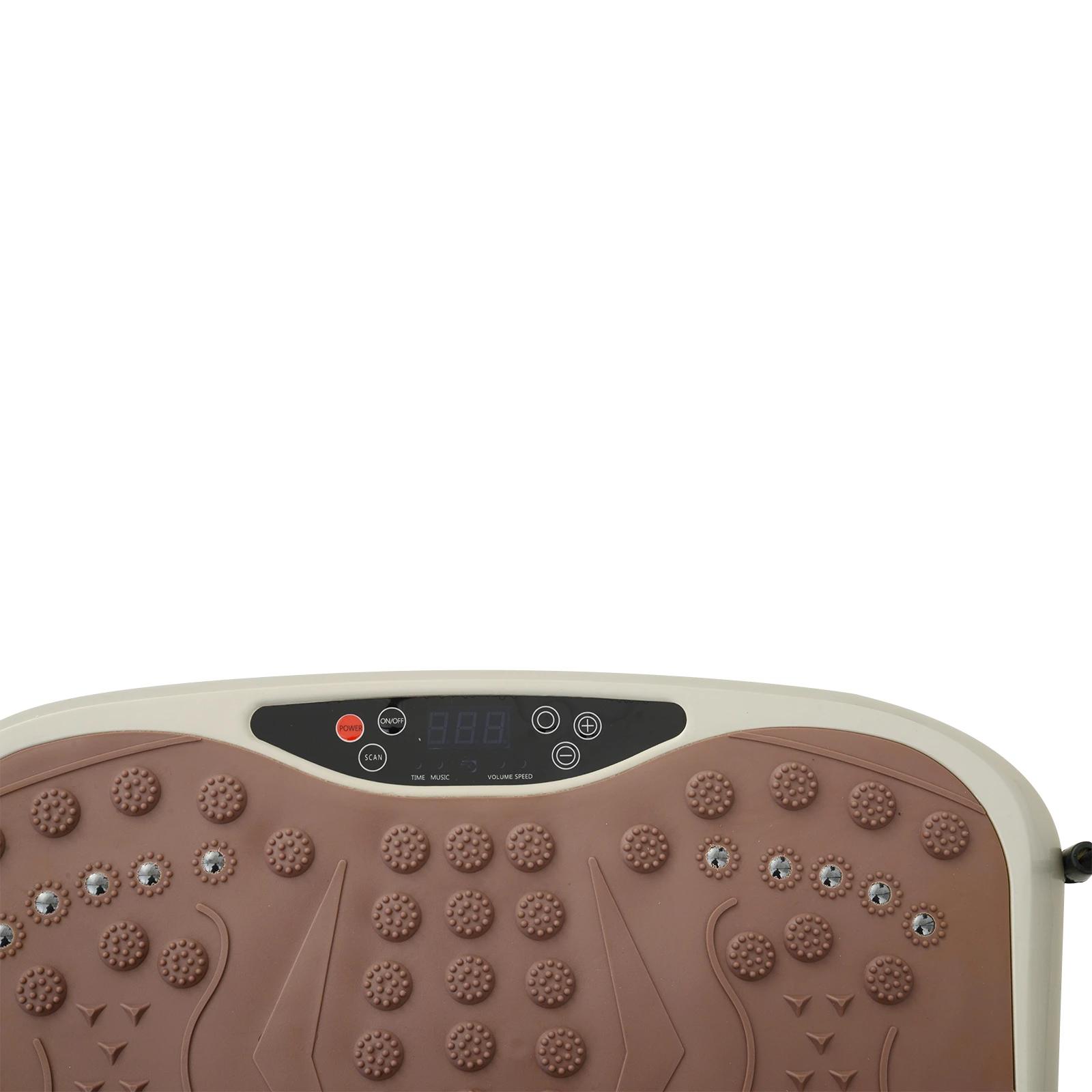 HOMCOM Trilplaat vibratietrainer vibratieapparaat afstandsbediening LED-display
