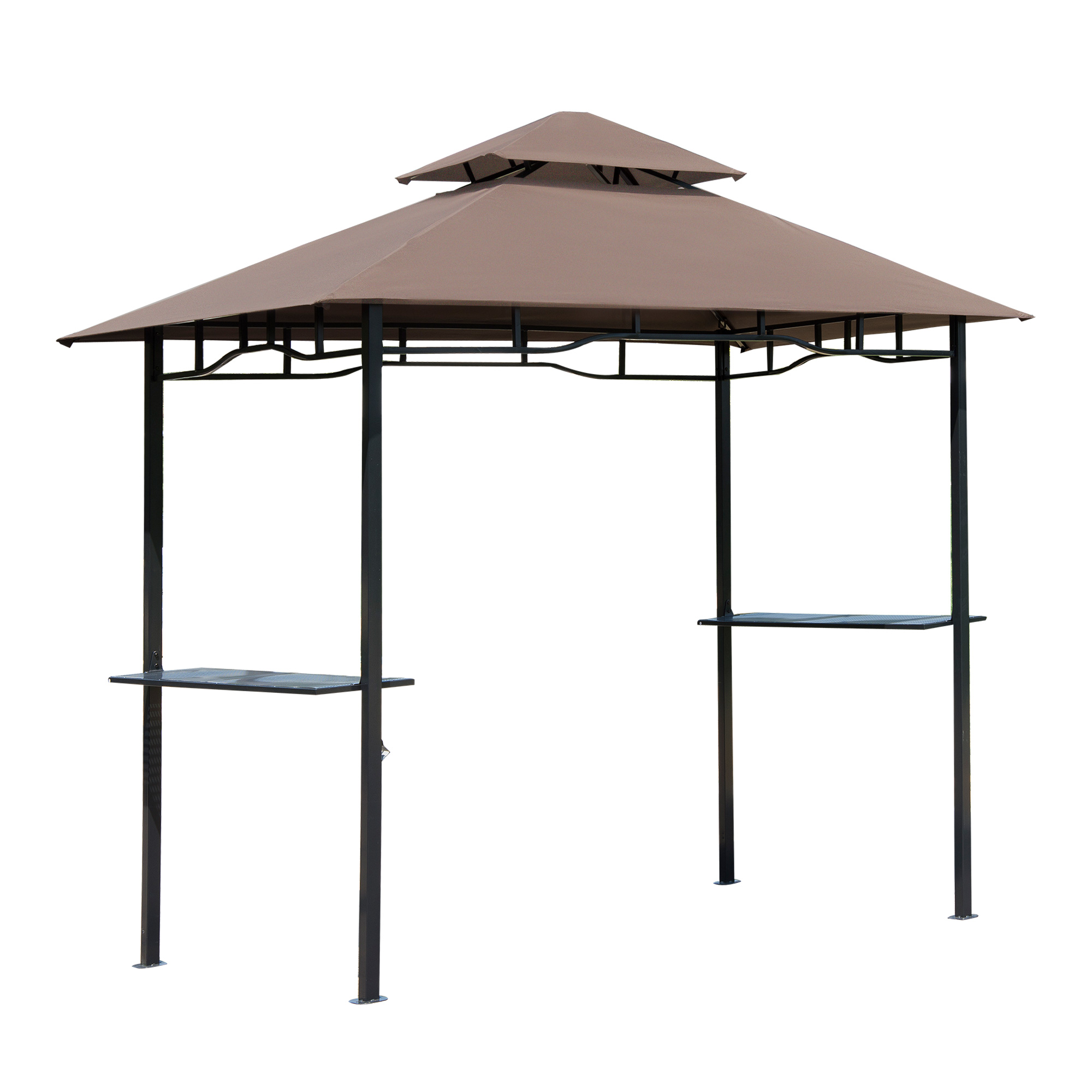 Barbecuepaviljoen barbecuetent tuintent balkon barbecue paviljoen dubbel dak staal