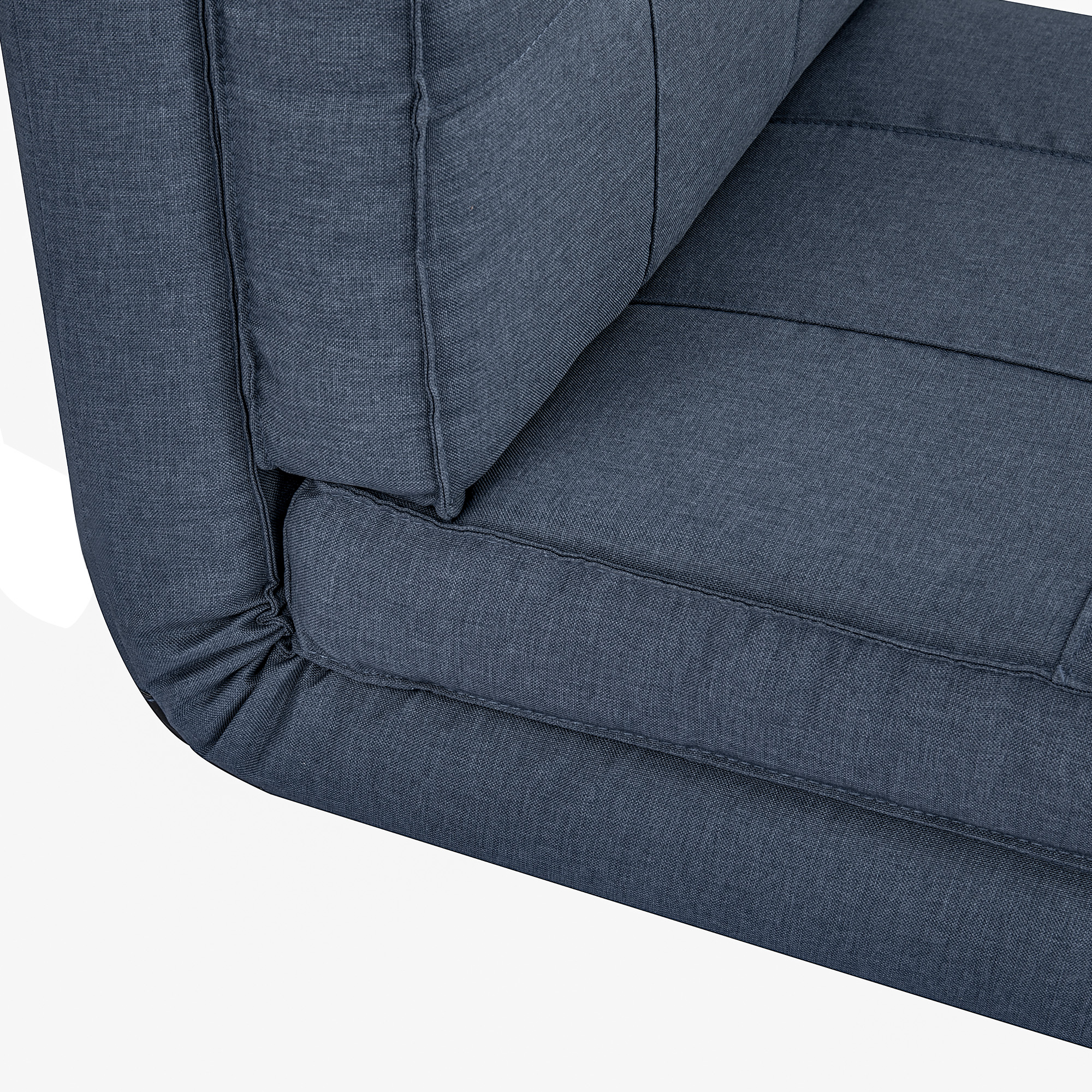 HOMCOM 3-in-1 vloerbank, opvouwbaar, linnen look, donkerblauw, 61 x 73 x 58 cm