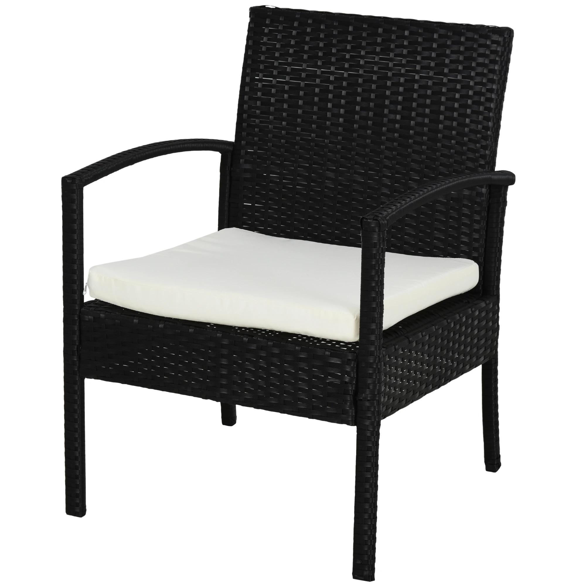 Polyrotan zitgroep 7-delig. Tuinset lounge tuin met zwarte kussens