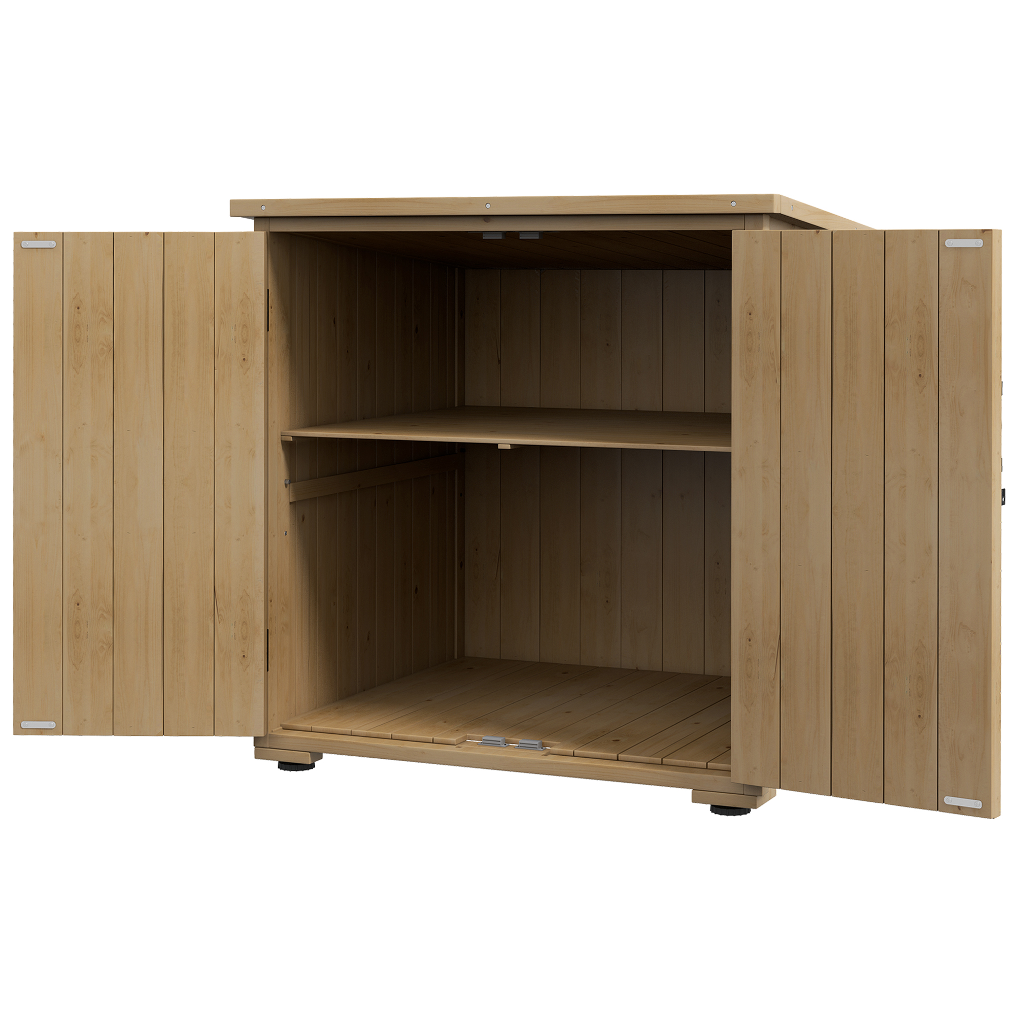 Outsunny Outdoor Opbergbox Tuinbox Kussenbox, weerbestendig, met asfaltdak, 77,5 cm x 88 cm x 90 cm, Donkergrijs