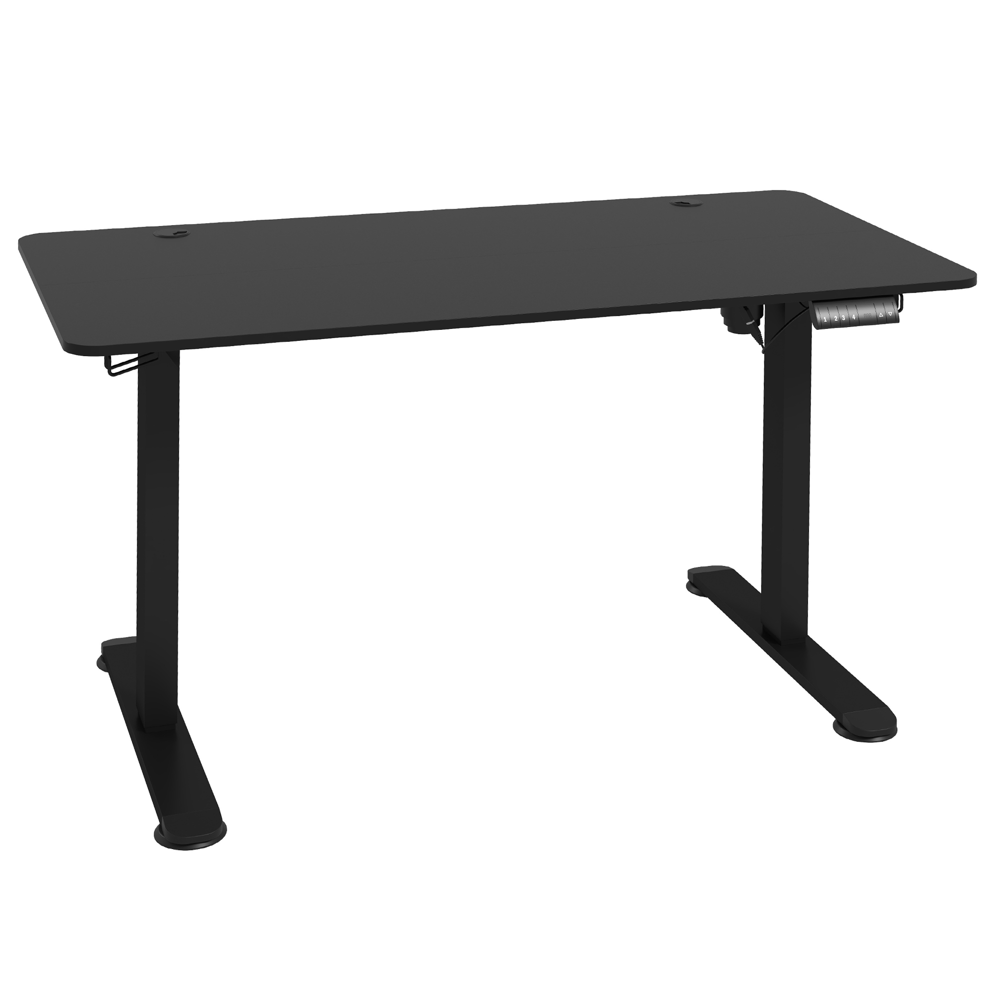 Vinsetto Verstelbaar Zit-Stabureau Computertafel, 140 cm x 70 cm x 116 cm, Zwart