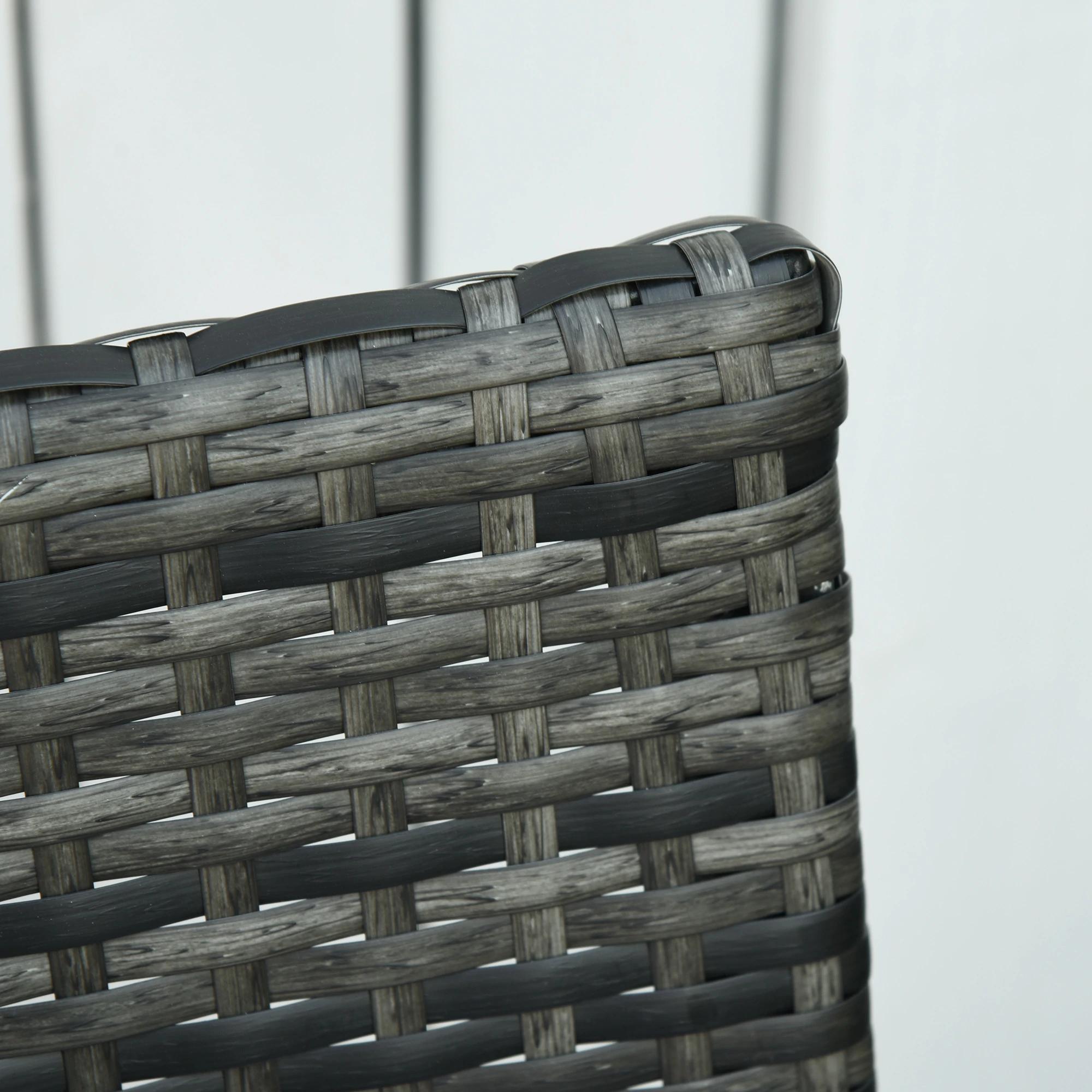 Outsunny Poly-rotan zitgroep 5-delig Tuinset met kussens tuin grijs