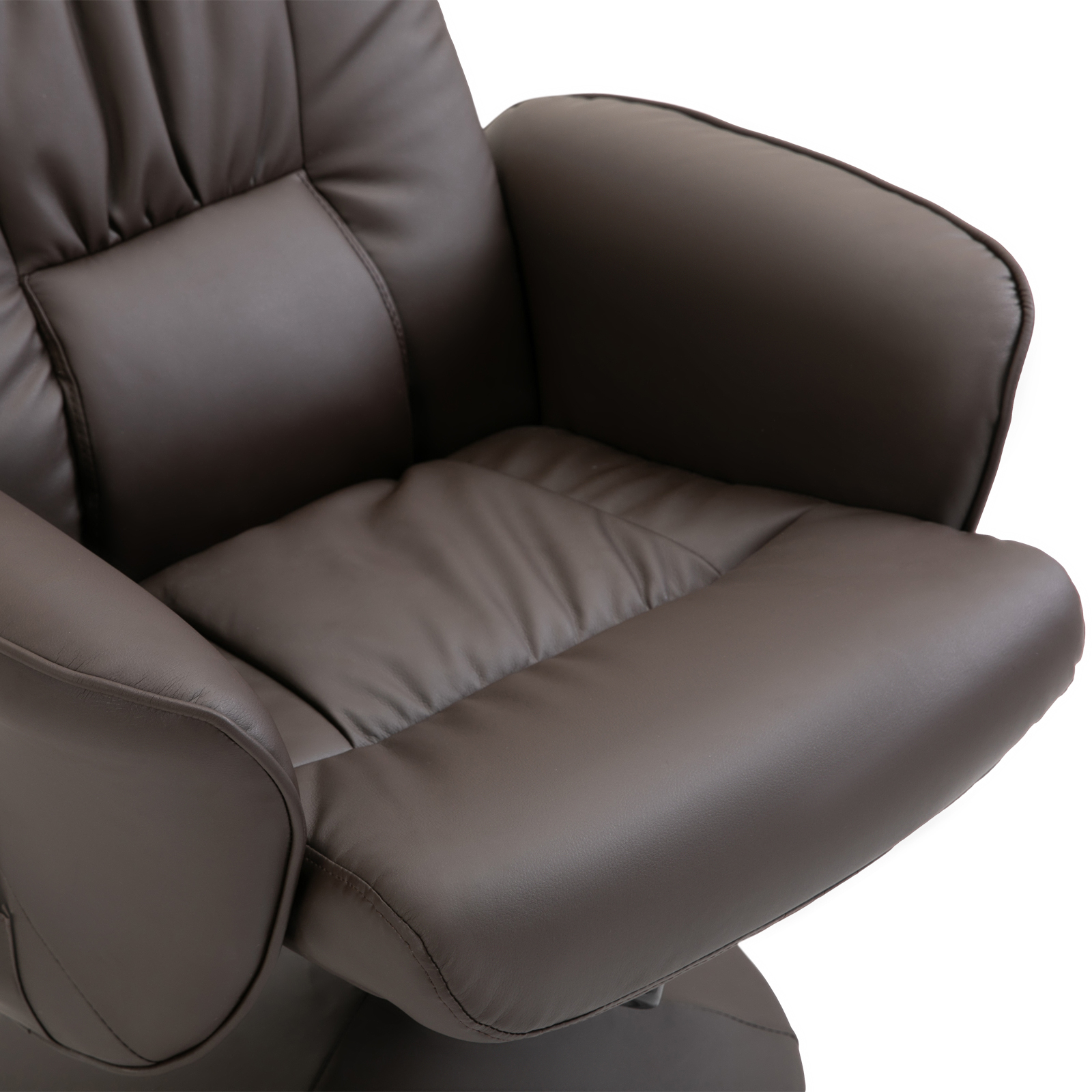 HOMCOM massagestoel met voetenbank 145° helling bruin