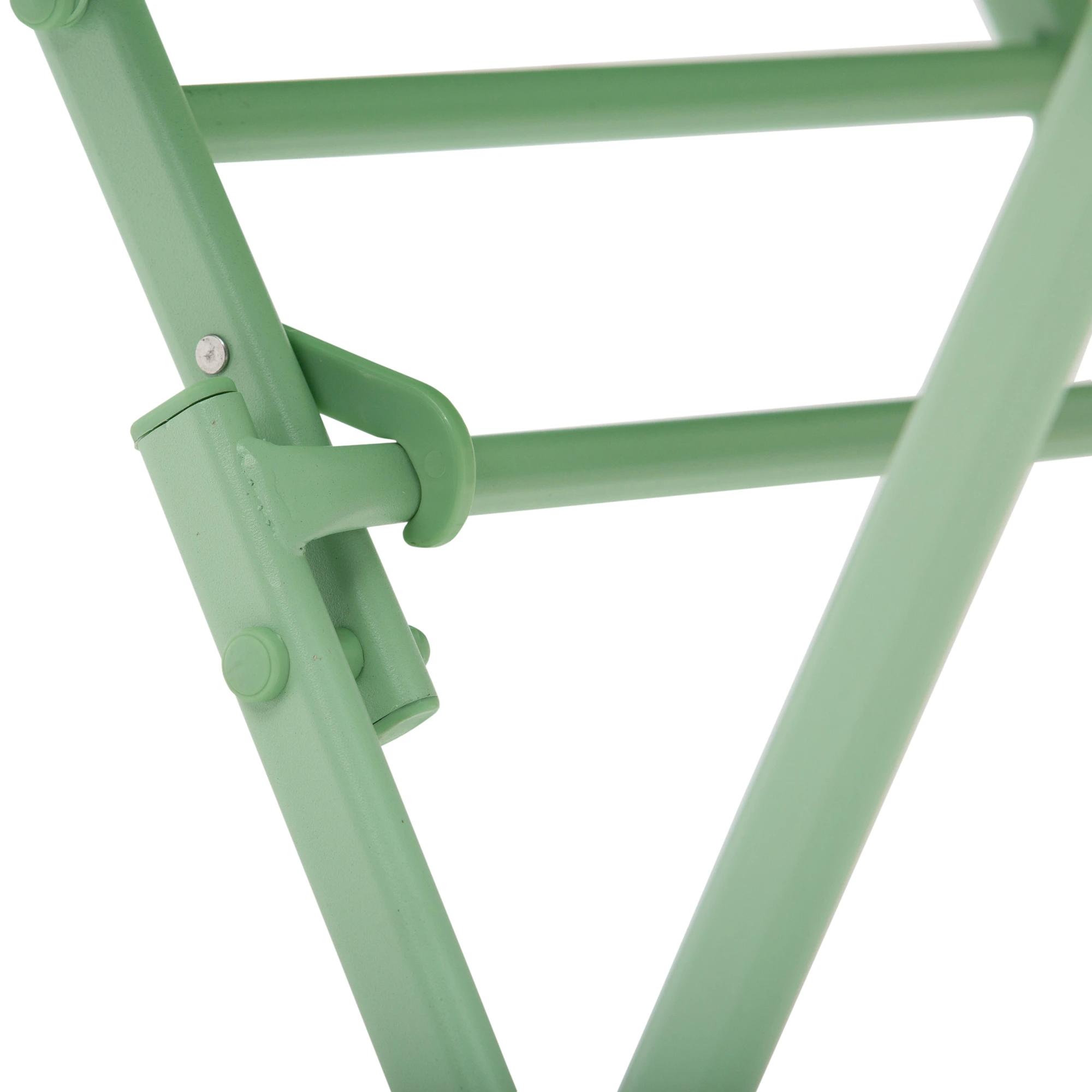Tuinset metalen meubelset 3-delig. Bistrotafel met 2 stoelen groen