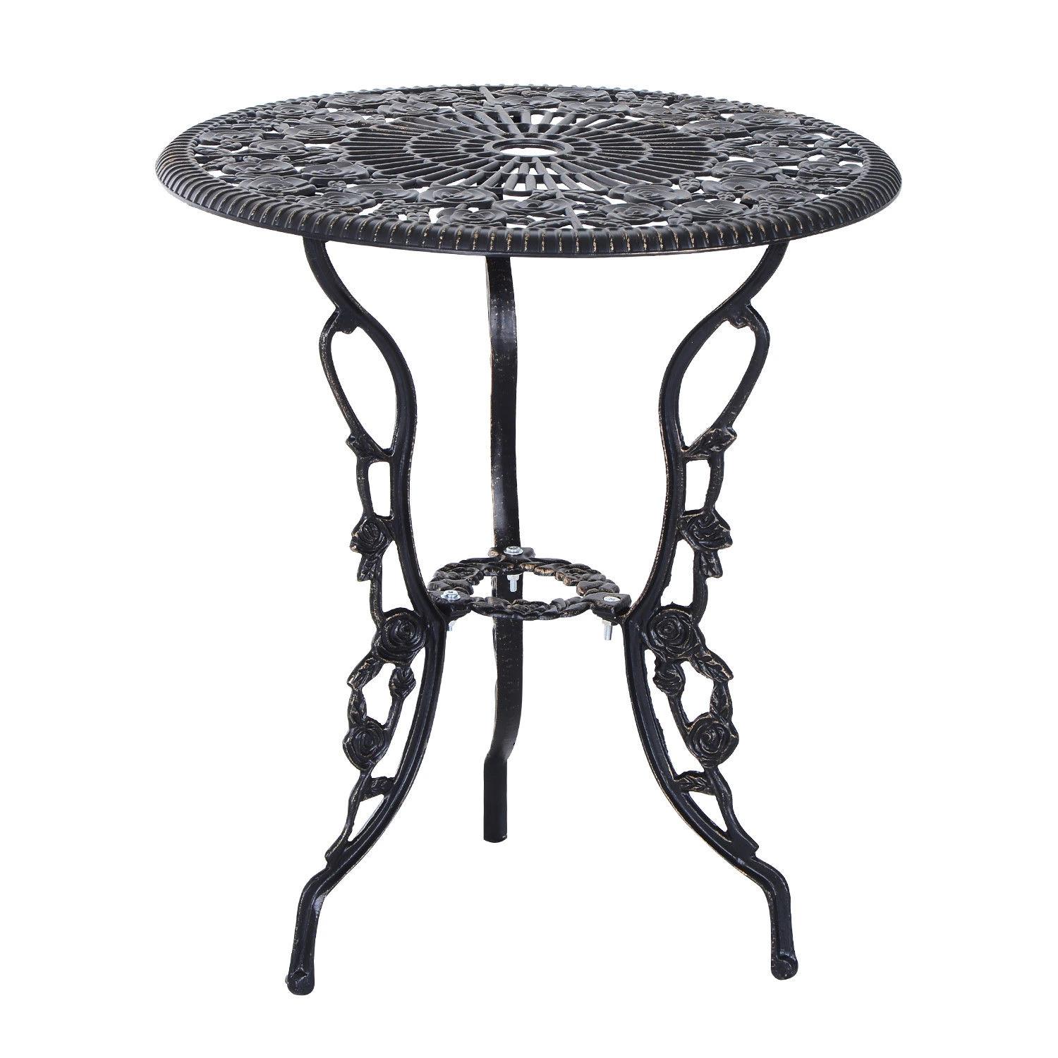 Outsunny Tuinmeubel 3-delig Tuinset zitgroep balkonset balkonmeubel decoratie, bronskleurig