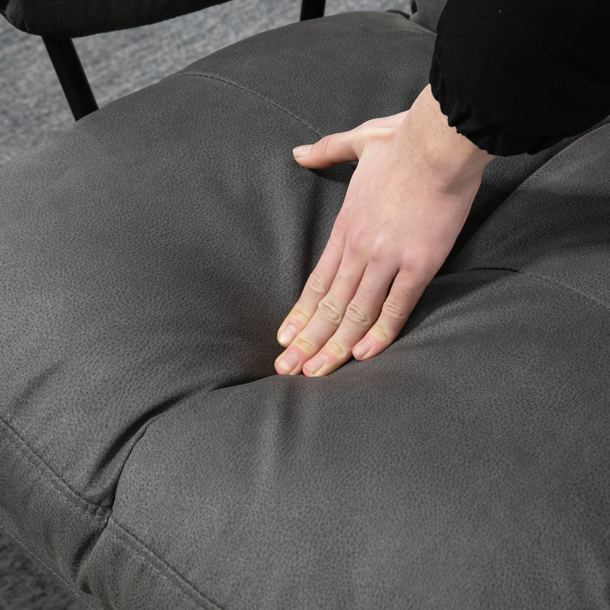 HOMCOM relaxfauteuil met kruk, draaivoet, tv-fauteuil met ligfunctie