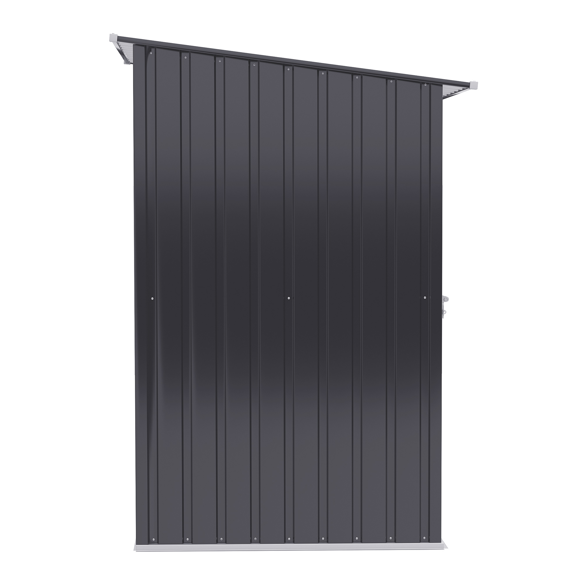 Outsunny Tuinhuis Metaal, Roestvrij en Condensatie Bestrijding voor Huis,100x103x160 cm, Donkergrijs