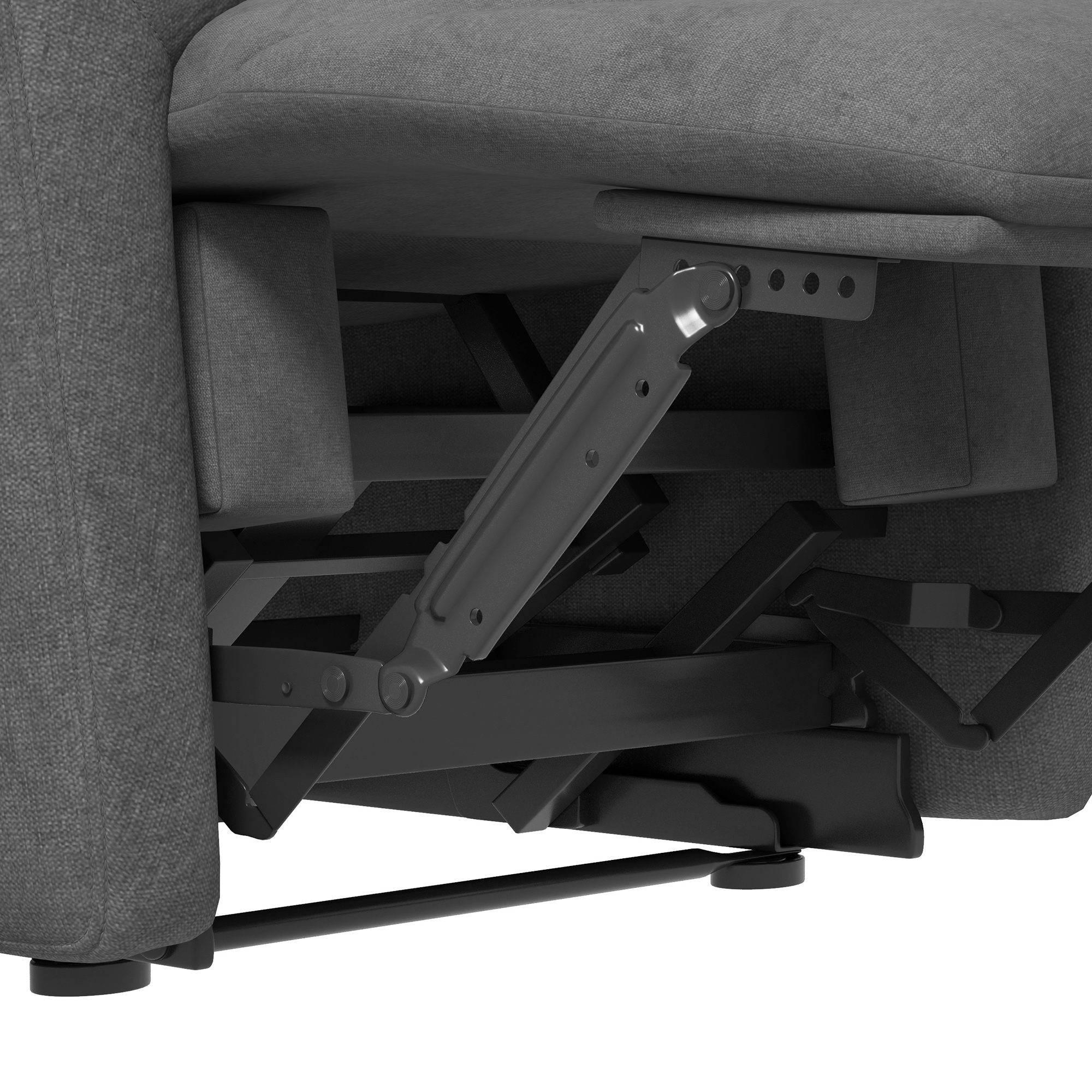 HOMCOM Relaxstoel, TV-stoel met ligfunctie en stoffen bekleding