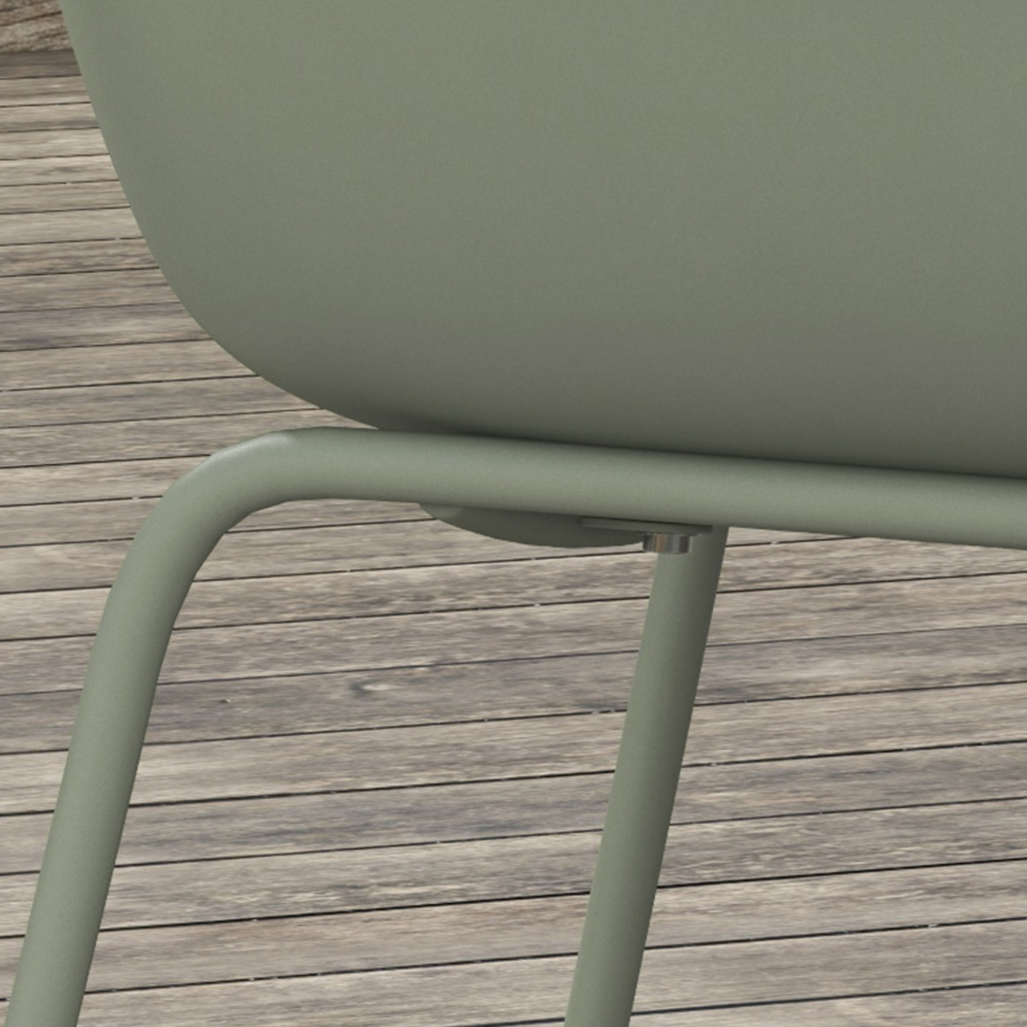 Outsunny 4-delige set tuinstoelen, buitenstoelen, tuinstoel, modern design, 59 cm x 55 cm x 84 cm, groen