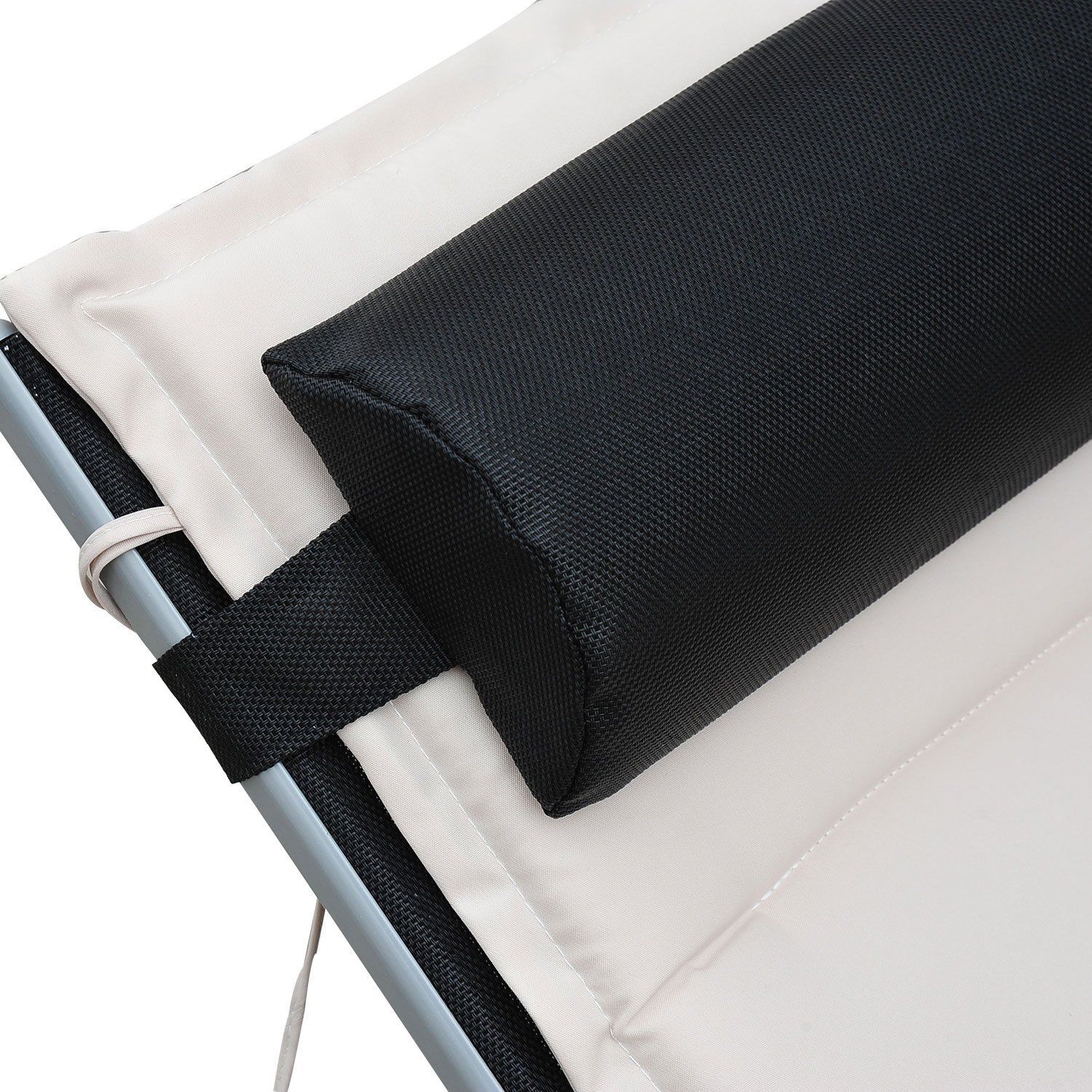 Outsunny Ligstoel ligbank voor buiten tuinstoel relaxstoel ligstoel verstelbaar 2 kleur