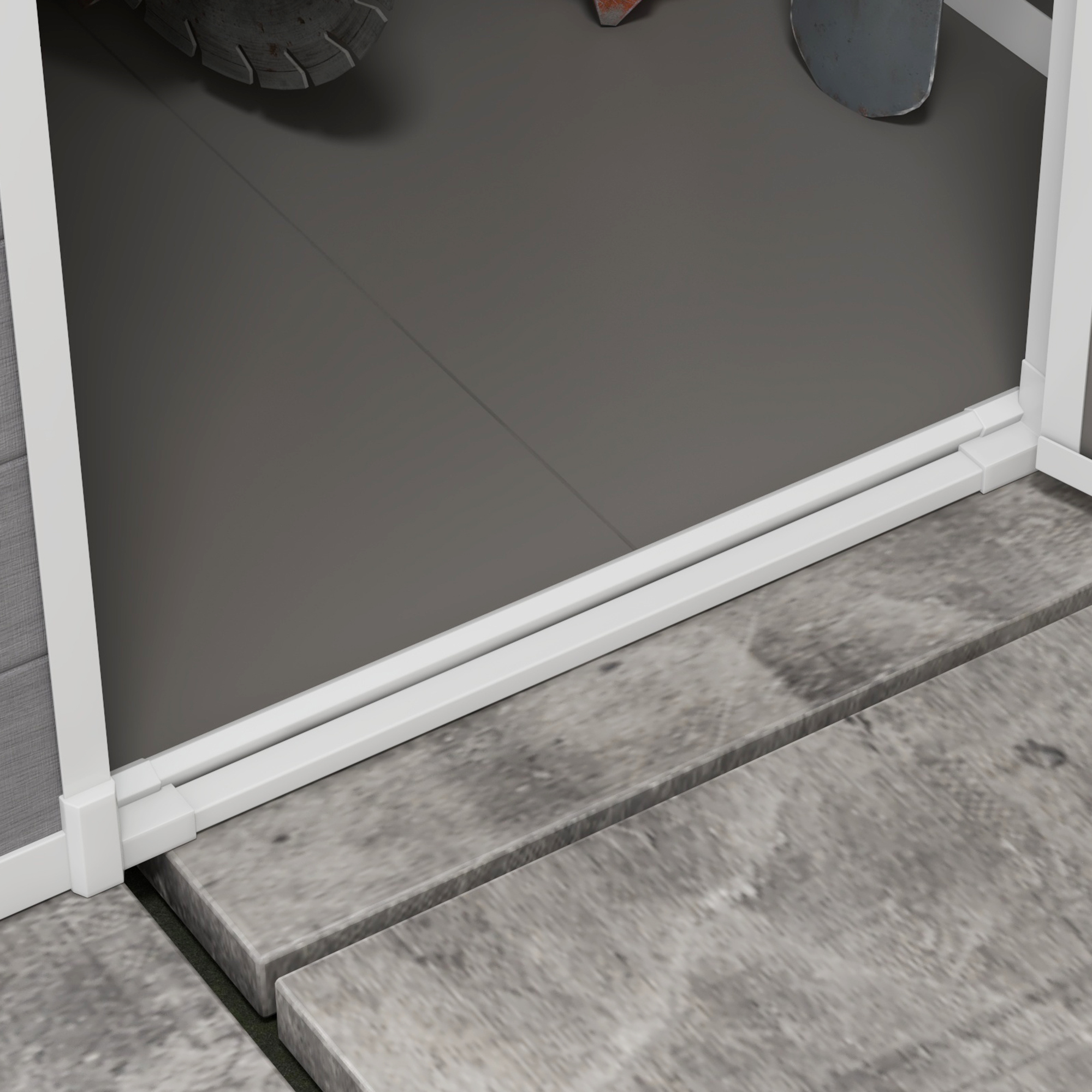 Outsunny Tuinschuur met Slot, Venster voor Daglicht & Ventilatie, Aluminium, 122 x 149 x 192/177 cm Grijs