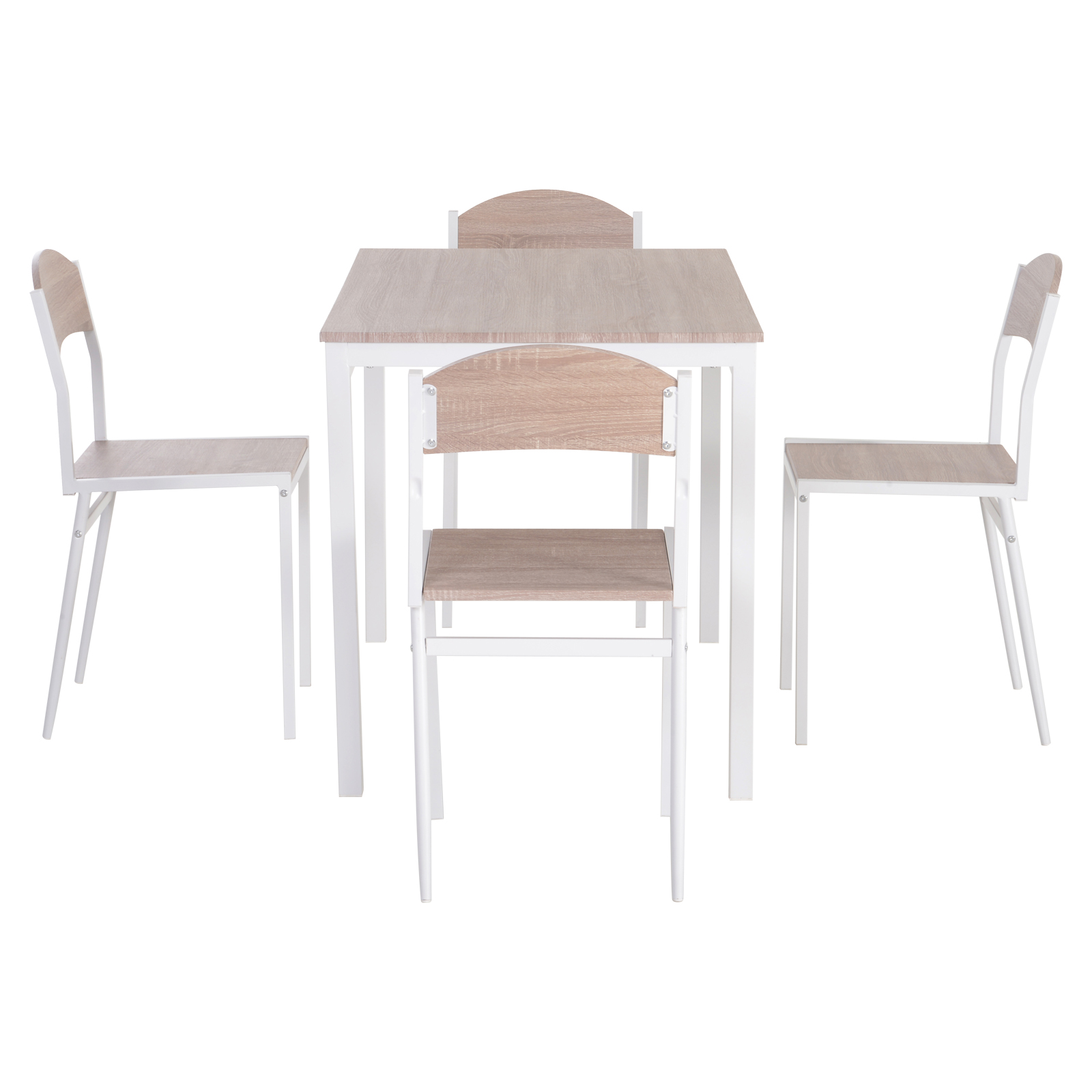 HOMCOM eettafelset, tafelgroep 5-delig eetset, eetkamergarnituurset, zitgroep