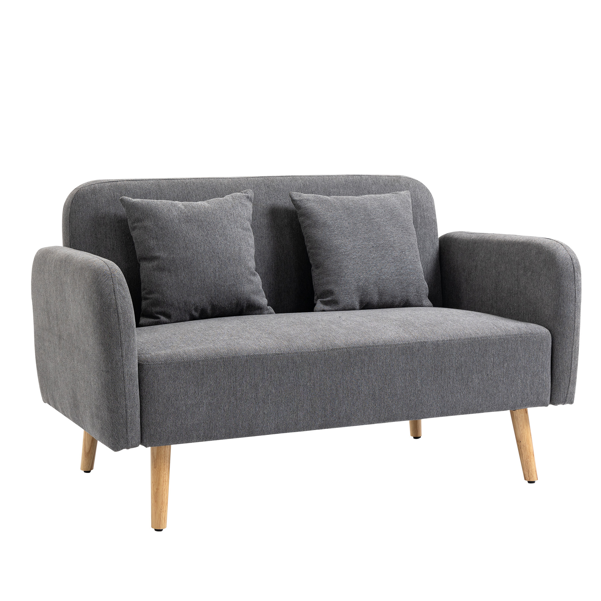 HOMCOM 2-zits tweepersoonsbank 130 cm x 70 cm x 80 cm