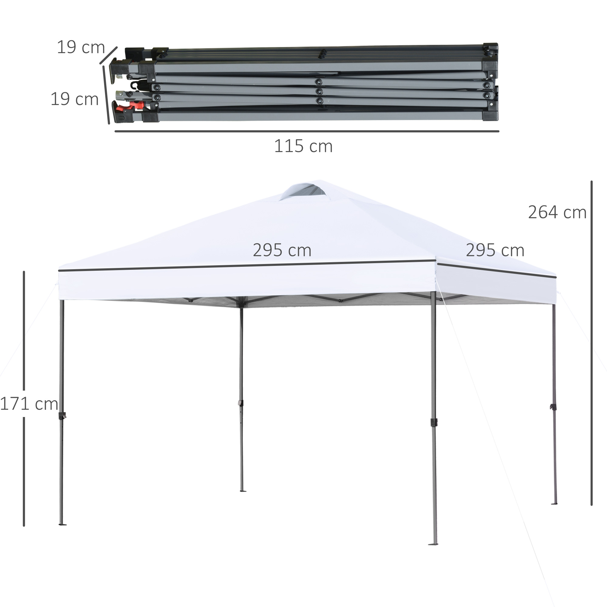 Outsunny tuinpaviljoen partytent