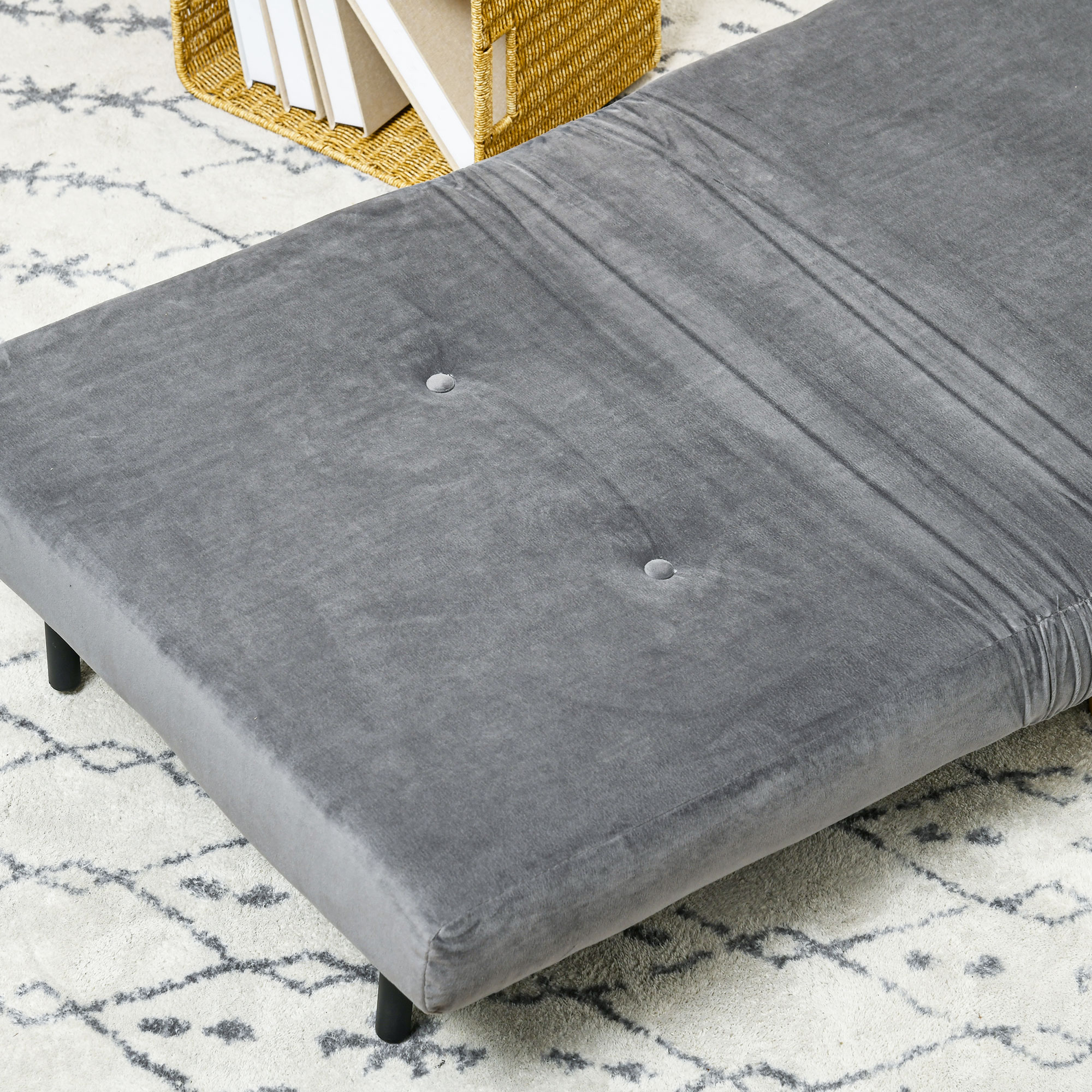 HOMCOM 2-in-1 Stoel, Relaxstoel, Gastenbed, 72 cm x 78 cm x 79 cm, Grijs
