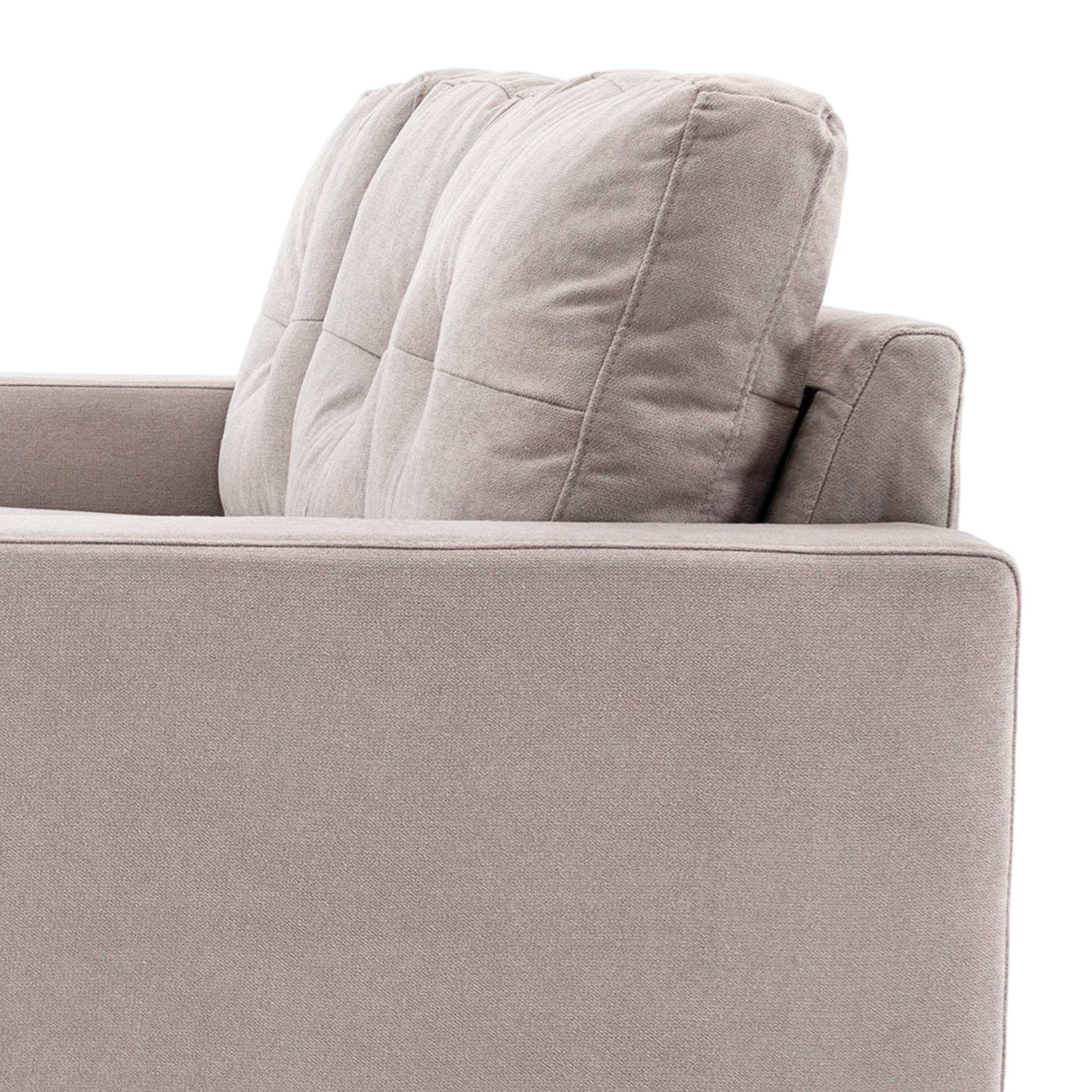 HOMCOM 3-zits hoekbank, linnenlook, omkeerbare chaise longue, 193x136x85 cm, lichtgrijs