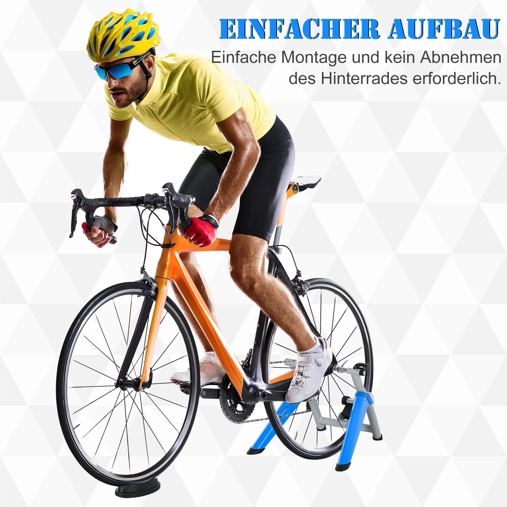 HOMCOM Fietstrainer trainfiets met 8 weerstandsniveaus voor 650C, 700C / 26-29"