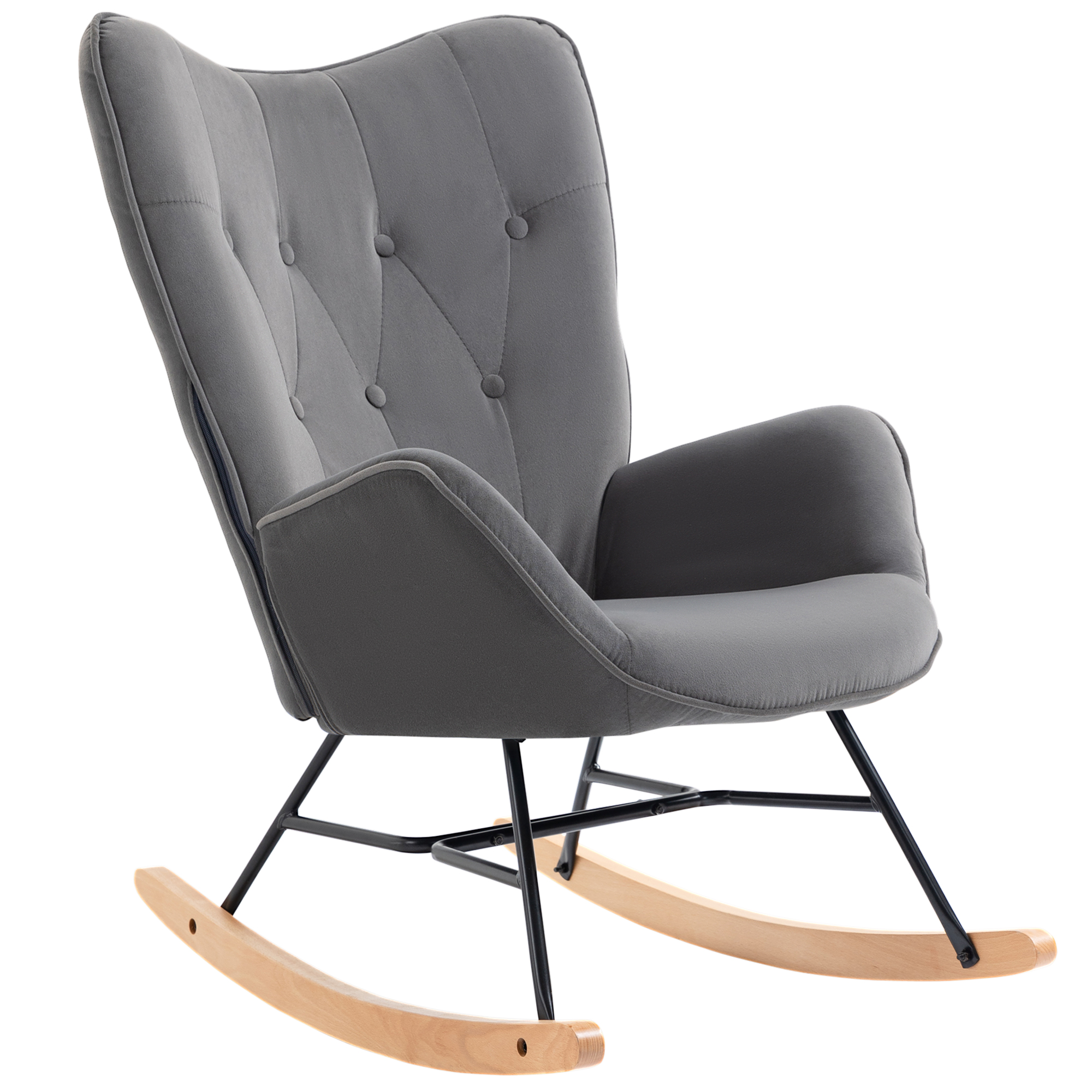 HOMCOM schommelstoel 84 cm x 70 cm x 96 cm