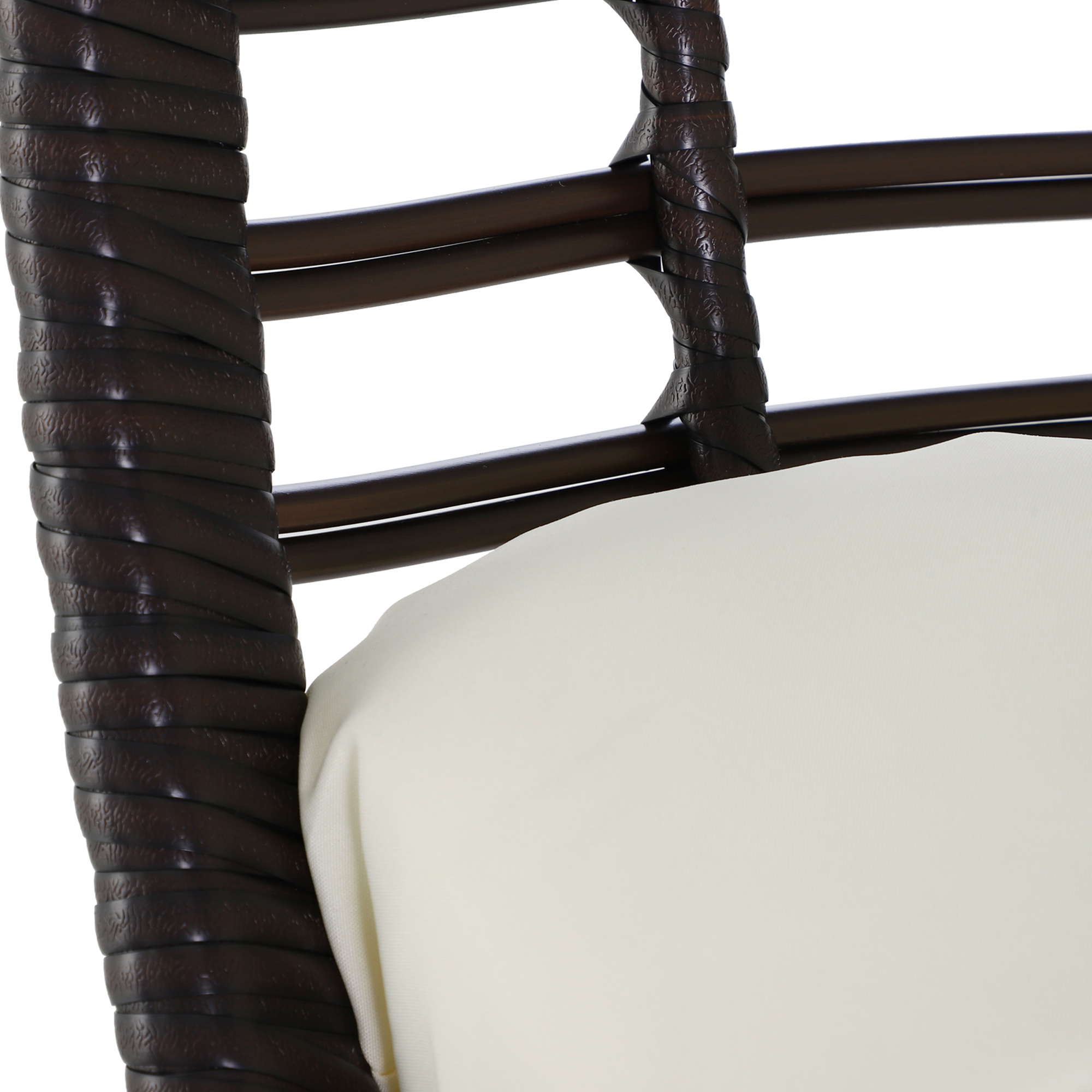 Outsunny rotan fauteuil in druppelvorm 101 cm x 89 cm x 156 cm