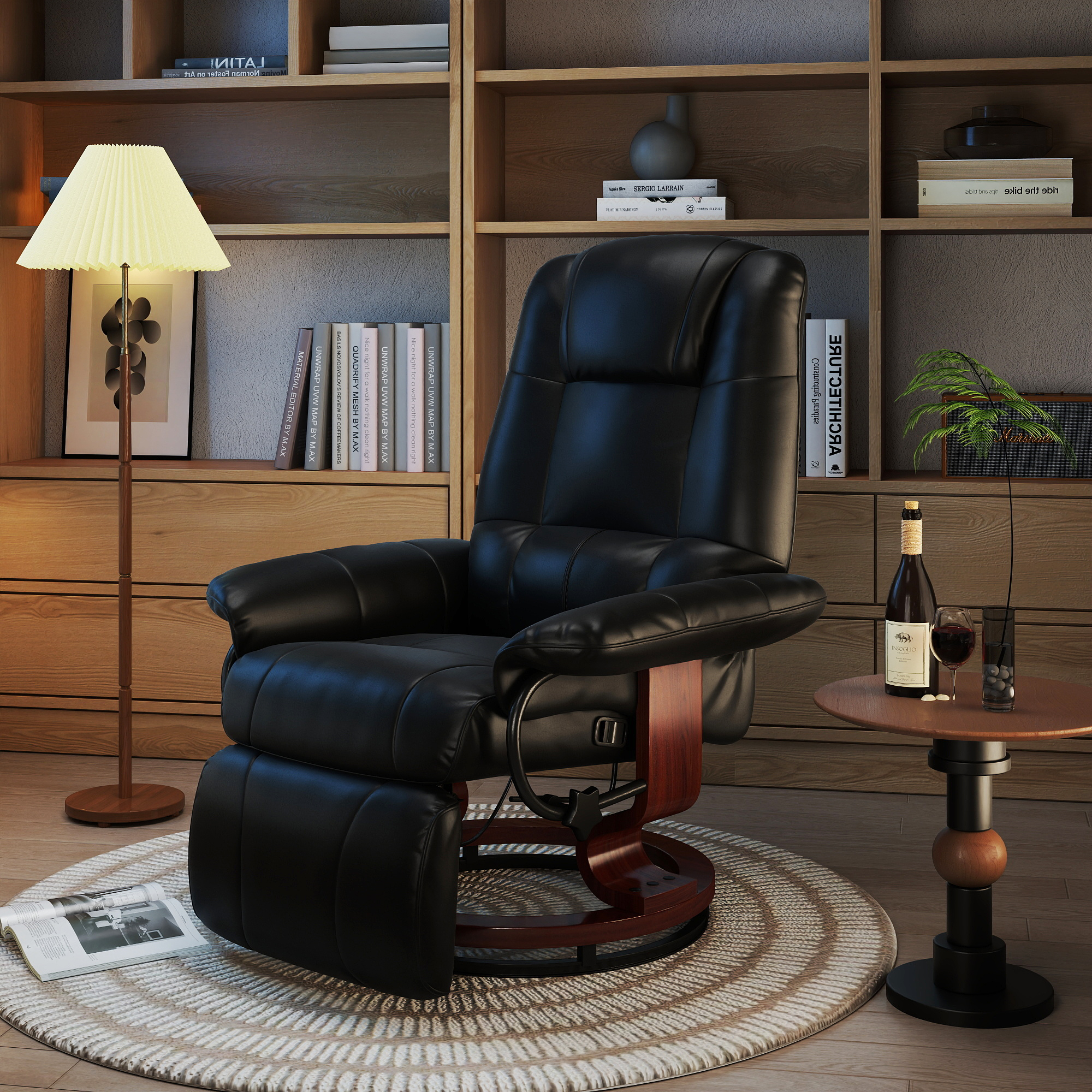 HOMCOM Relax TV-stoel fauteuil zwart