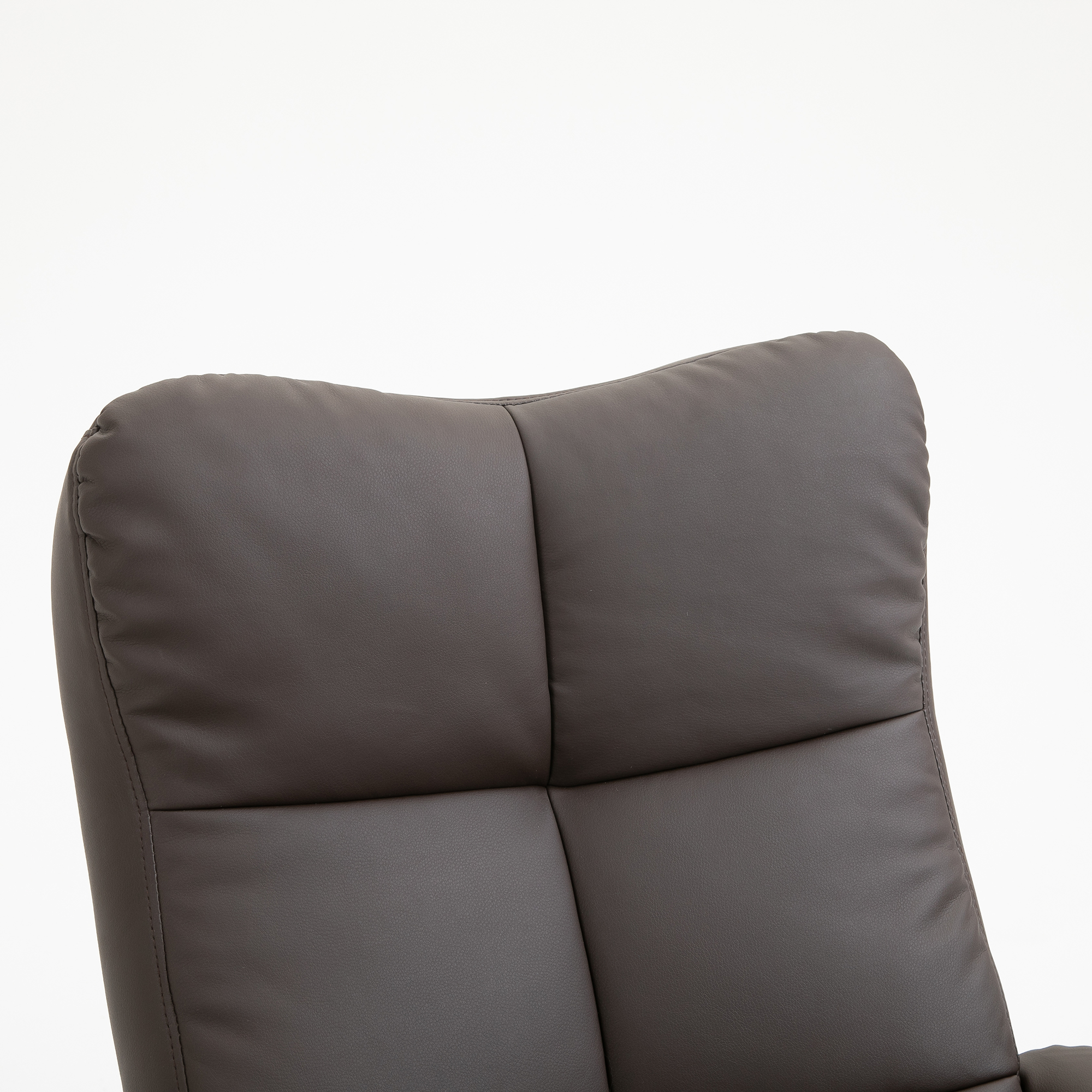 HOMCOM massagestoel met ottoman relaxstoel TV-stoel TV-stoel 145 ° helling kunstleer bruin 80 x 86 x 99 cm