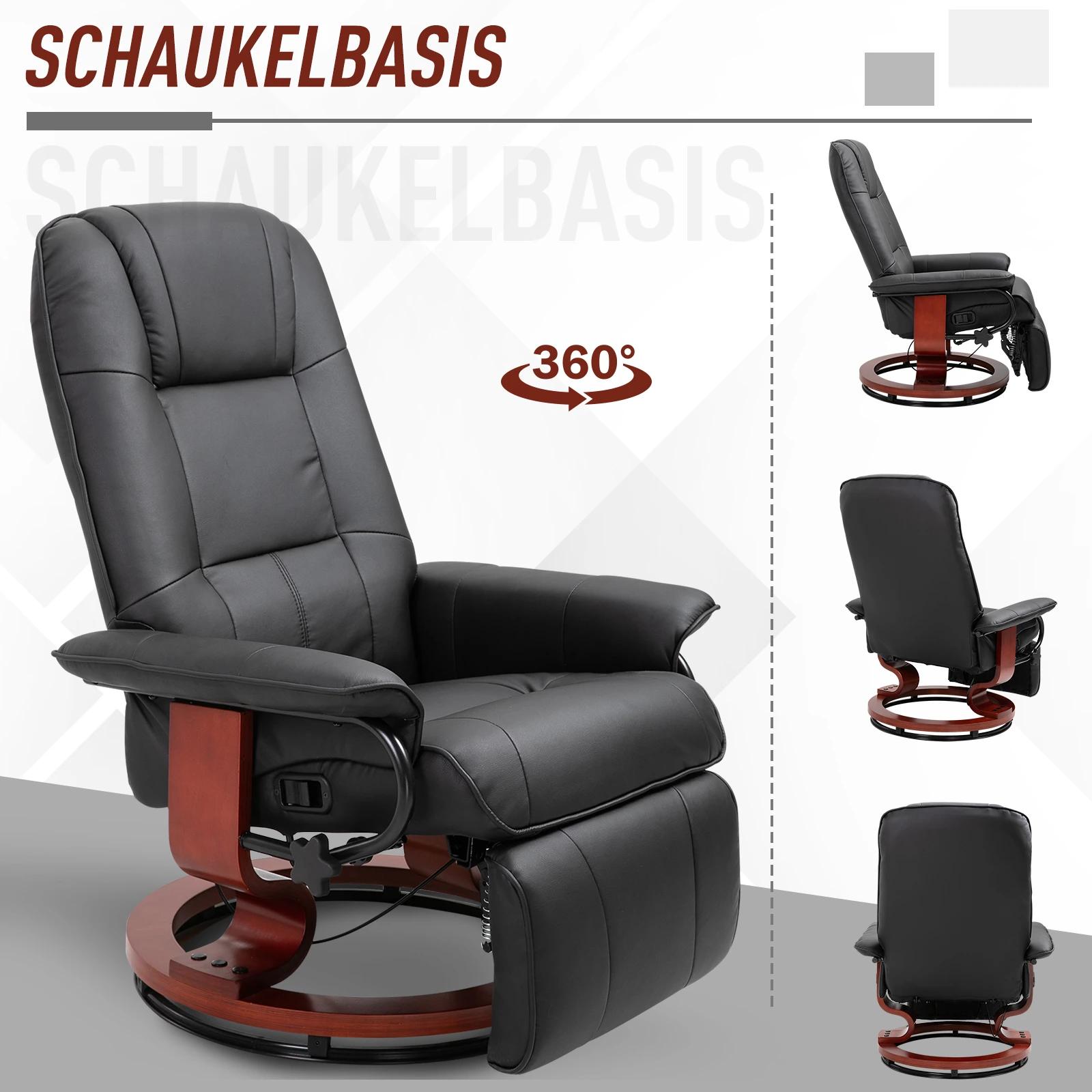 HOMCOM Relax TV-stoel fauteuil zwart