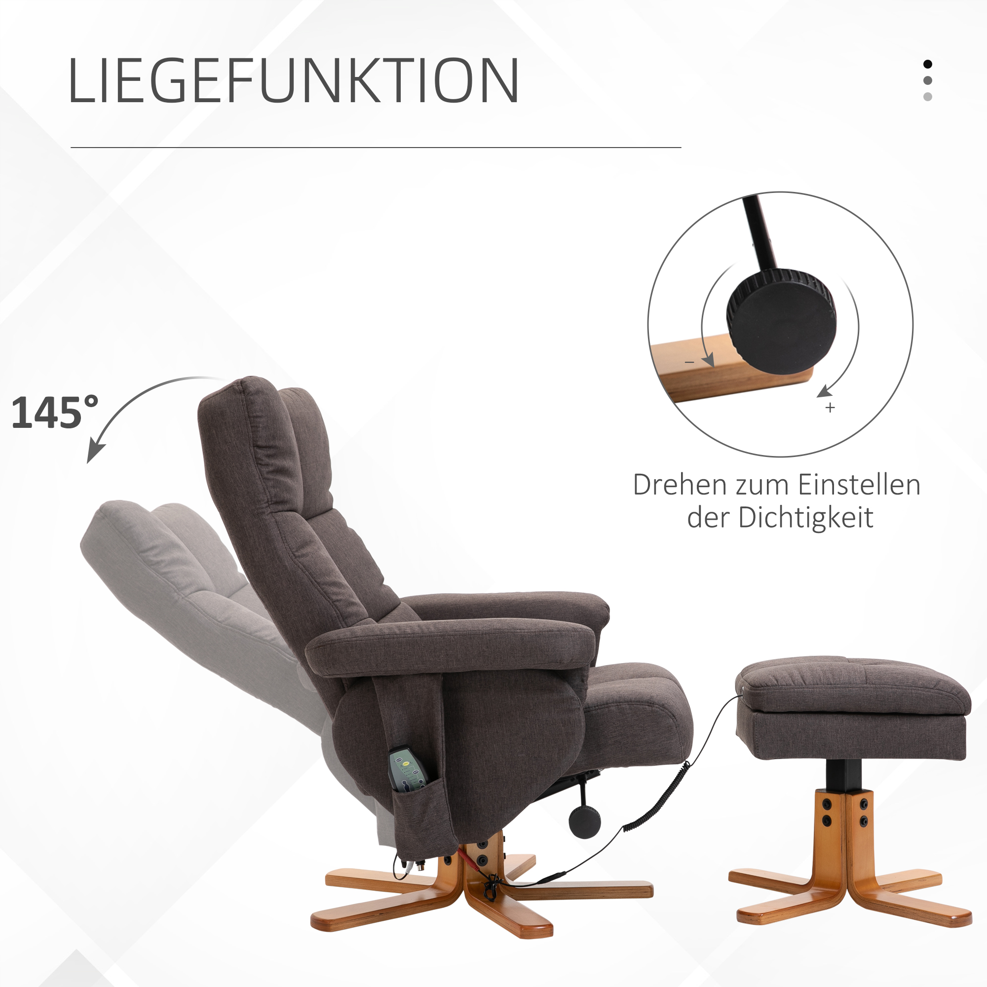 HOMCOM massagestoel 80 cm x 86 cm x 99 cm