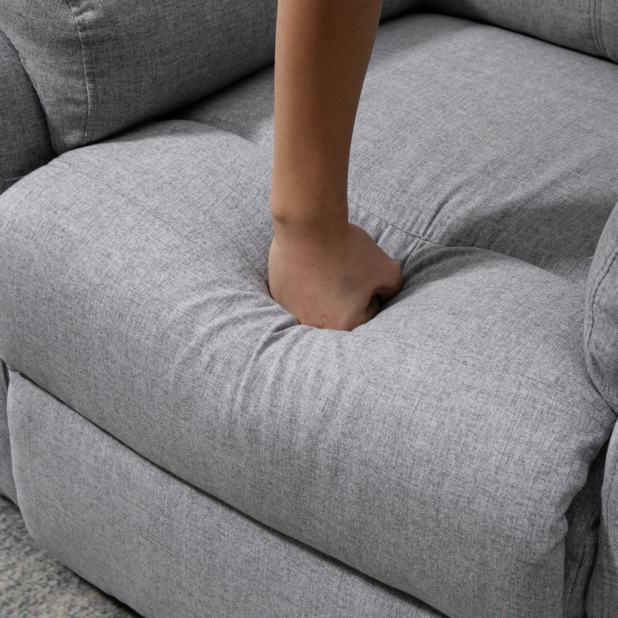 HOMCOM Opstaanfauteuil met Massage voor Senioren, 83 cm x 89 cm x 102 cm, Grijs