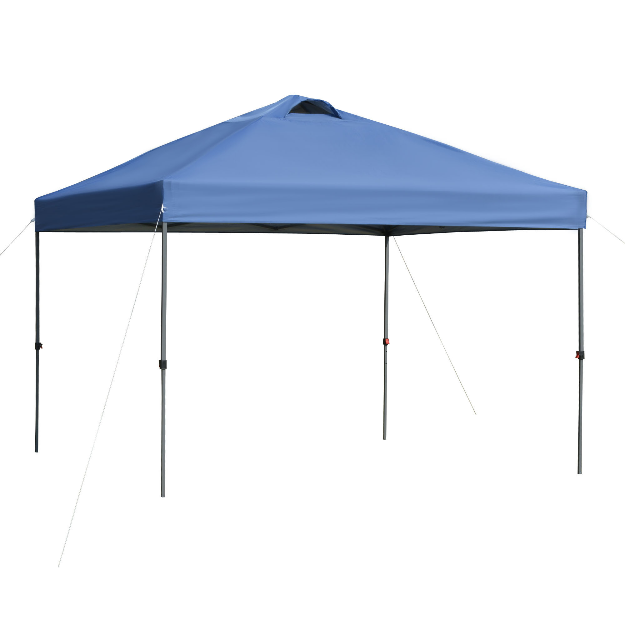 Outsunny Tuin-Paviljoen, Opvouwbare Paviljoen, Feesttent, Tuinpaviljoen Incl. Haringen Spanlijnen, Oxfordstof, 2,95 x 2,95 x 2,64 m, Blauw