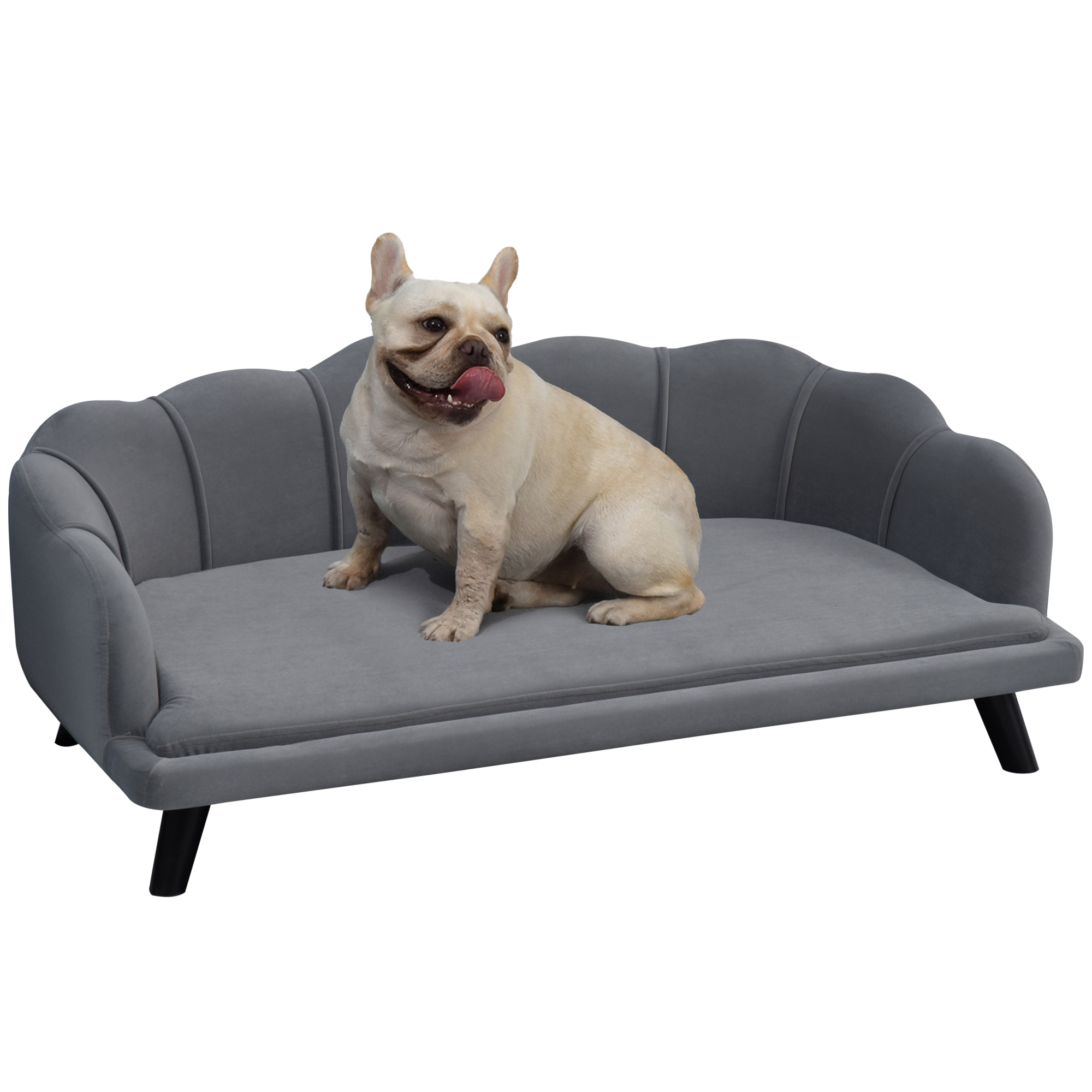 PawHut hondenbank met rugleuning 98.5cm x 60.cm x 35.5cm