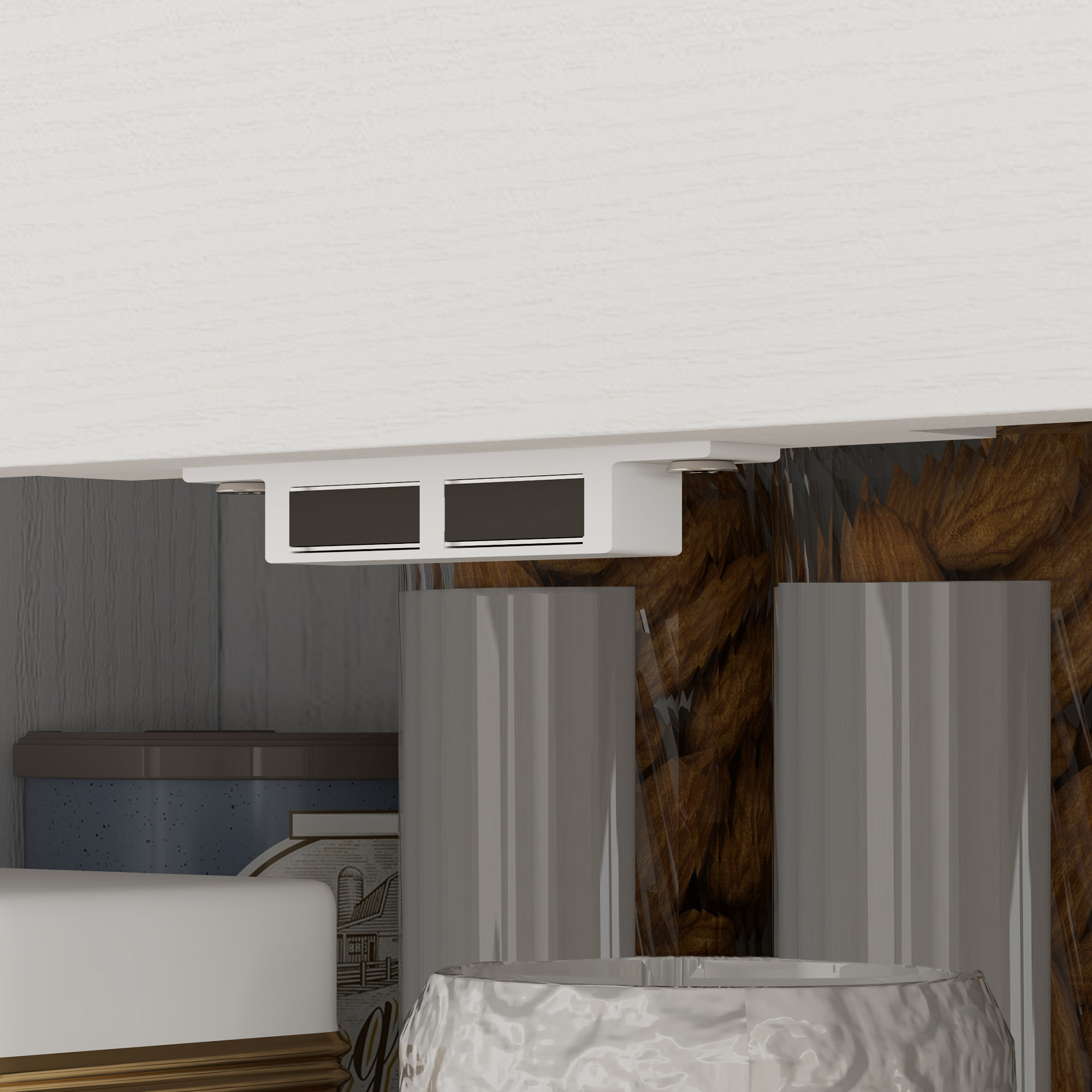 HOMCOM Vrijstaande Keukenkast met Verstelbare Schappen en Twee Brede Laden voor Woonkamer, Keuken, Wit
