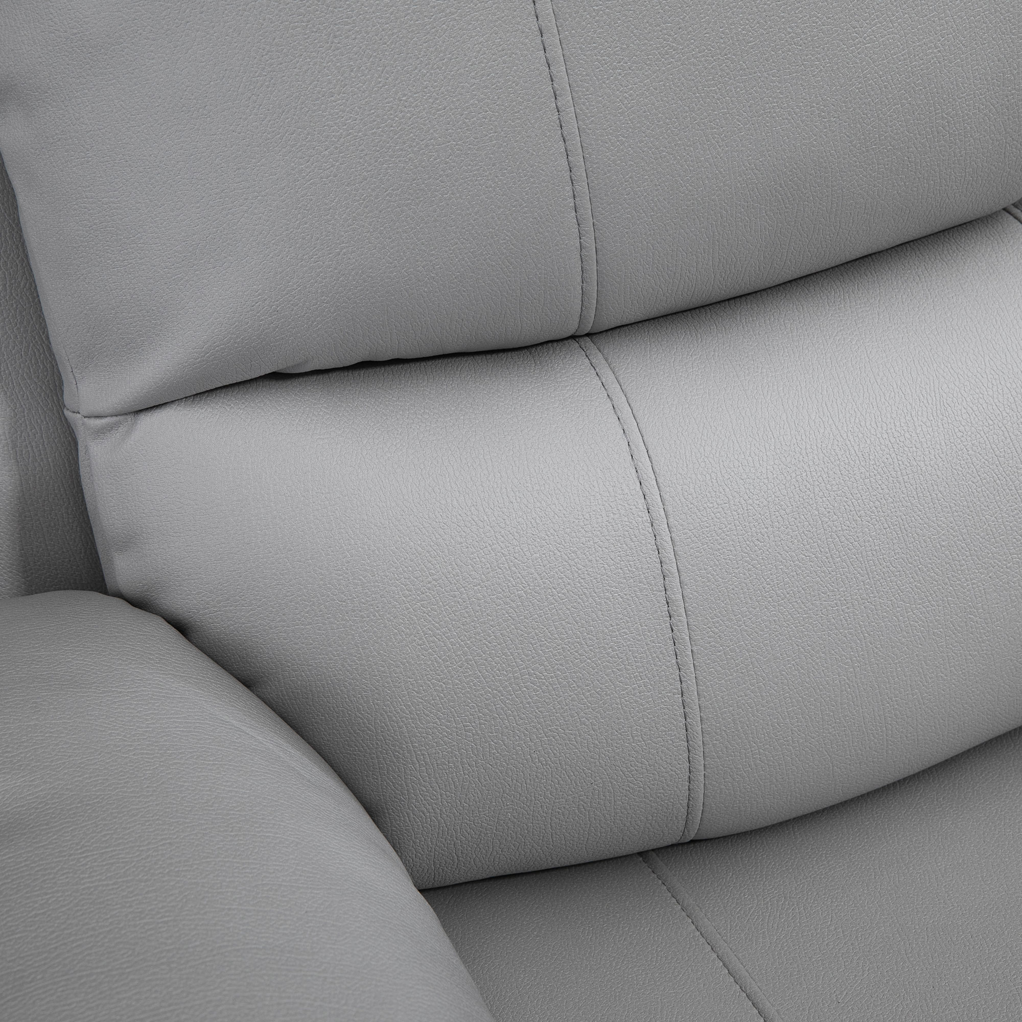 HOMCOM relaxfauteuil, verstelbare rugleuning, draaibaar, tuimelfunctie, met voetsteun, staal, grijs, 93 x 100 x 98 Hcm