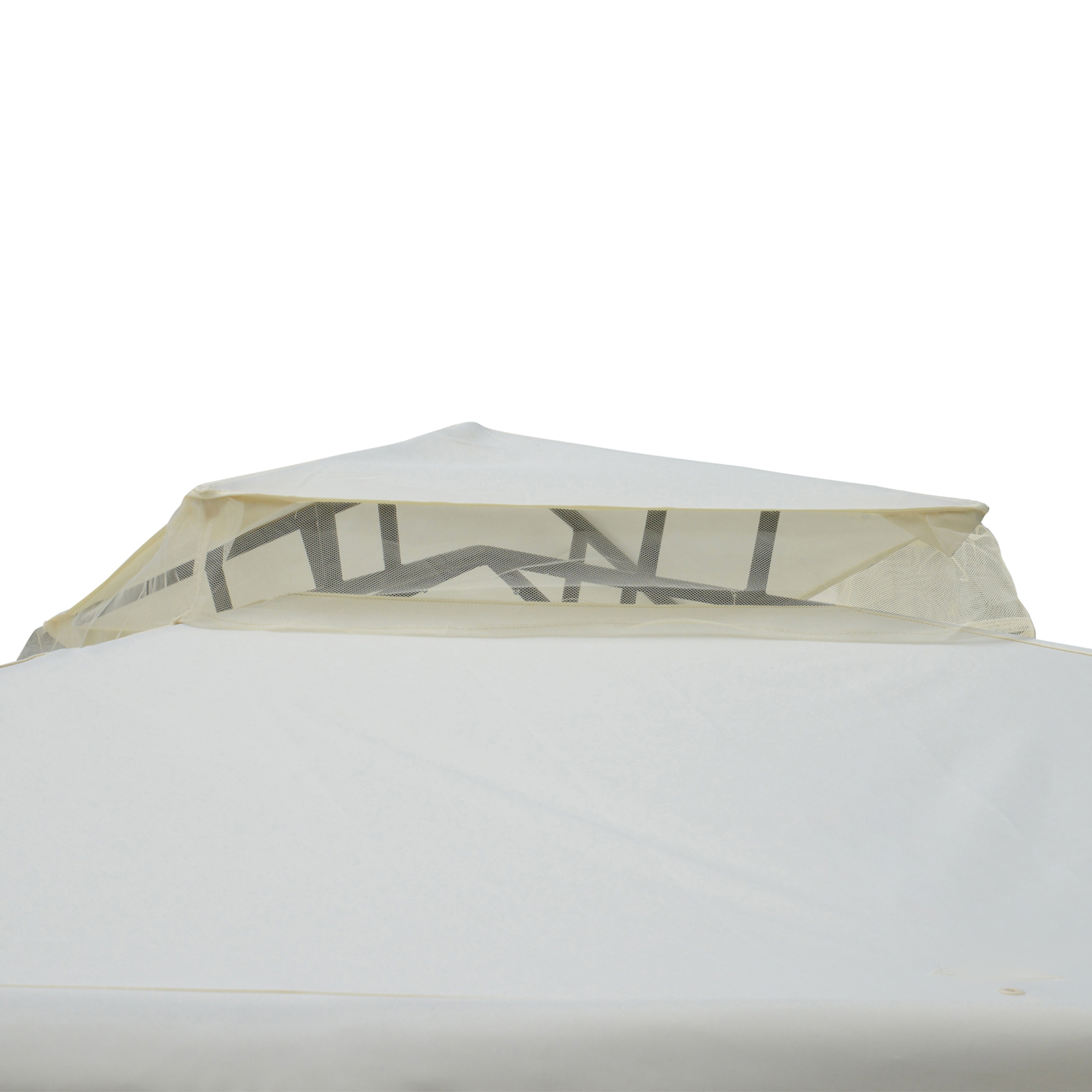 Outsunny tuinpaviljoen gazebo tuintent partytent met 4 x zijwand weerbestendig metaal + polyester crème wit 3 x 3 x 2.6 m