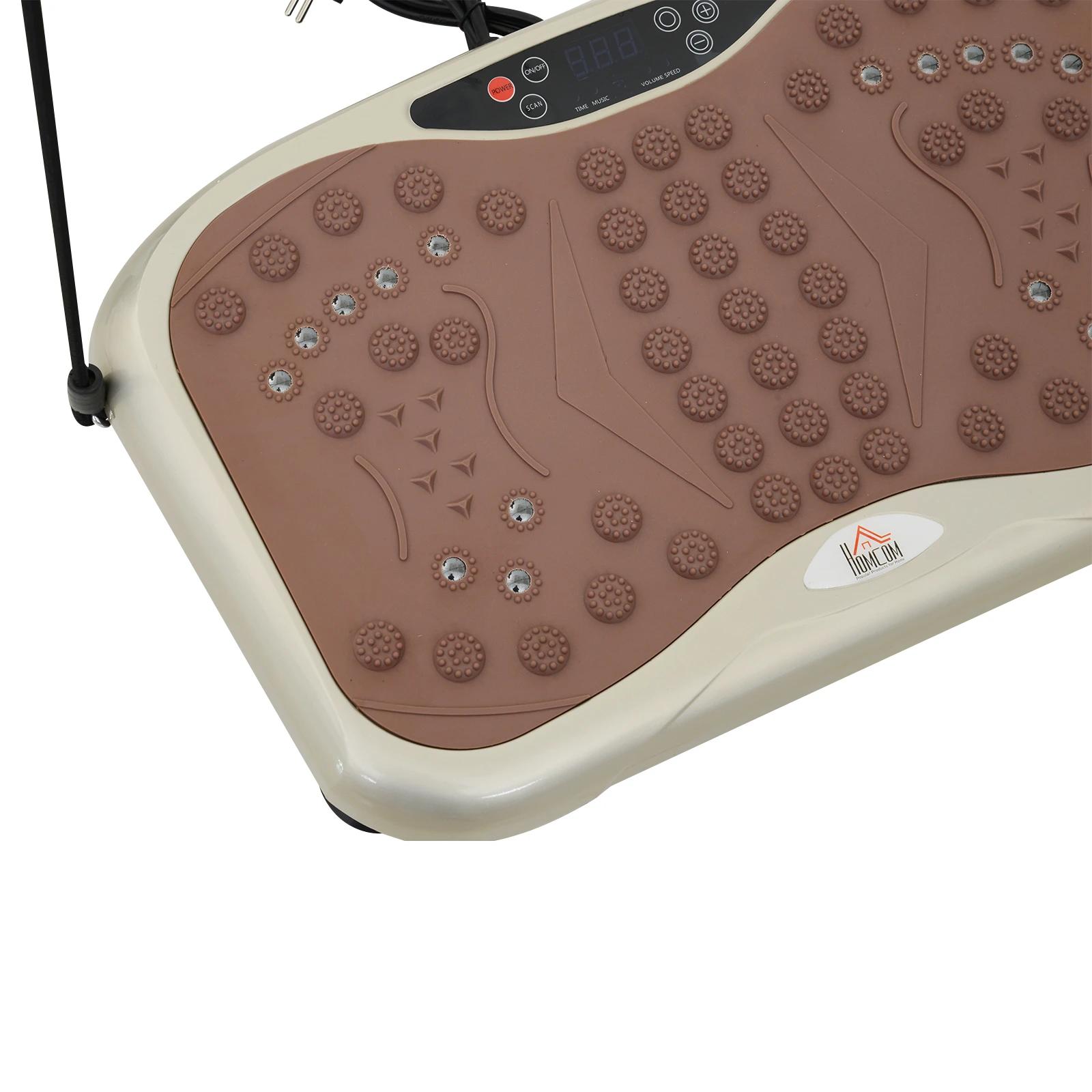 HOMCOM Trilplaat vibratietrainer vibratieapparaat afstandsbediening LED-display